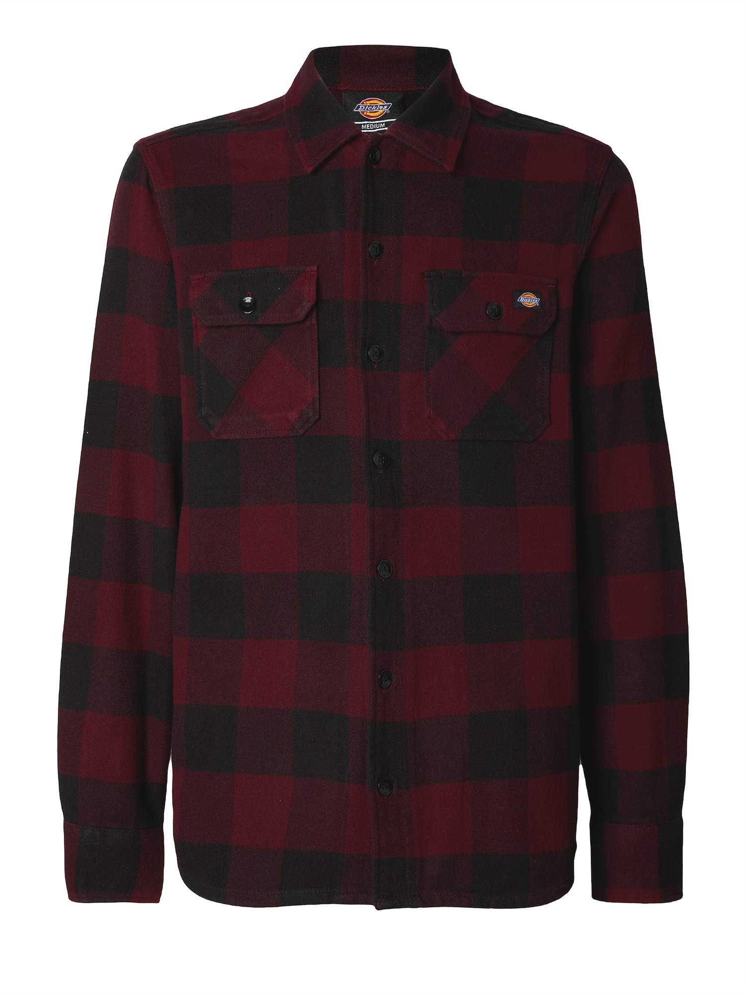 DICKIES Srajca 'NEW SACRAMENTO'  temno rdeča / črna