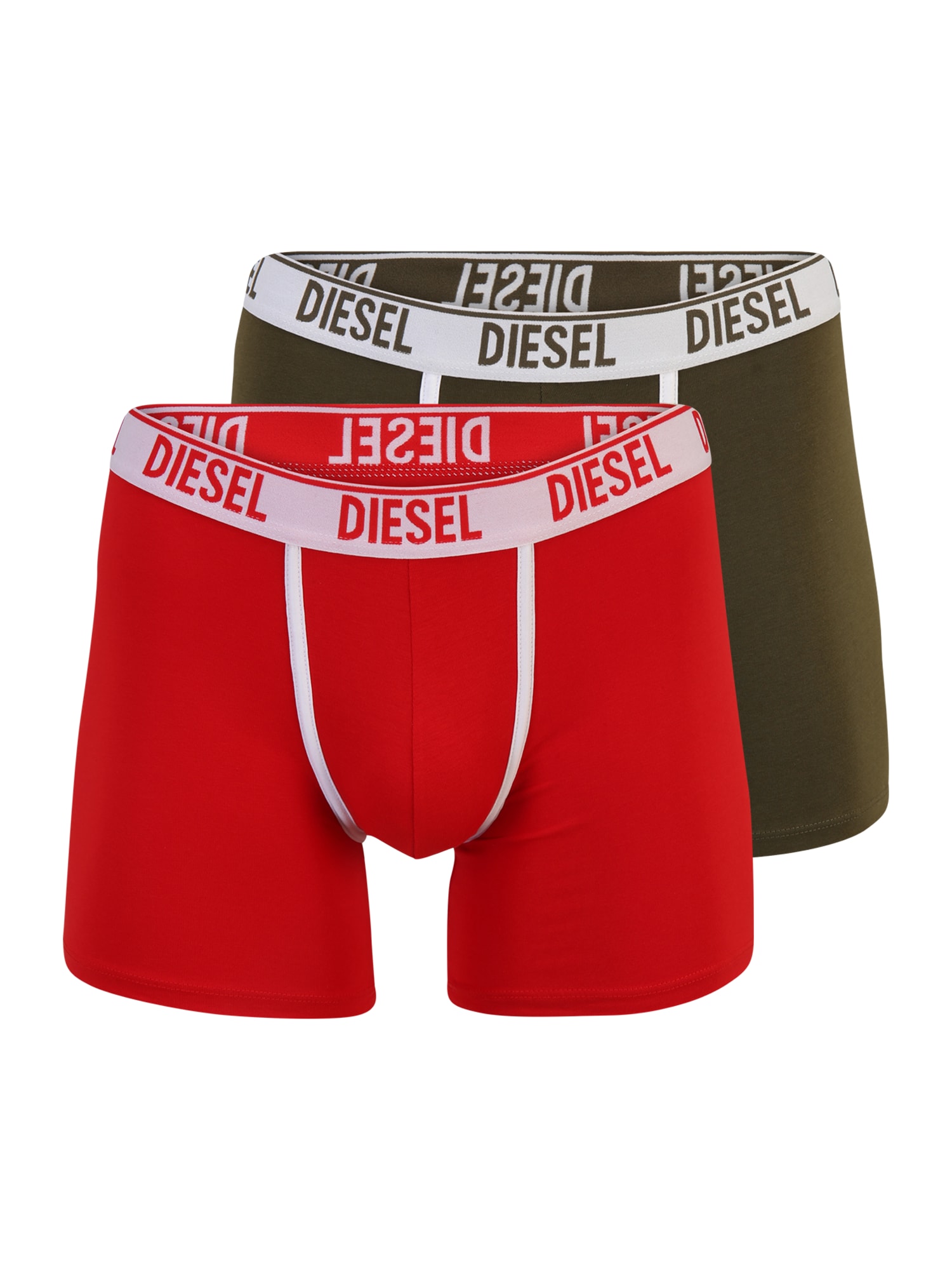 DIESEL Boksarice 'SEBASTIAN'  oliva / rjasto rdeča / bela