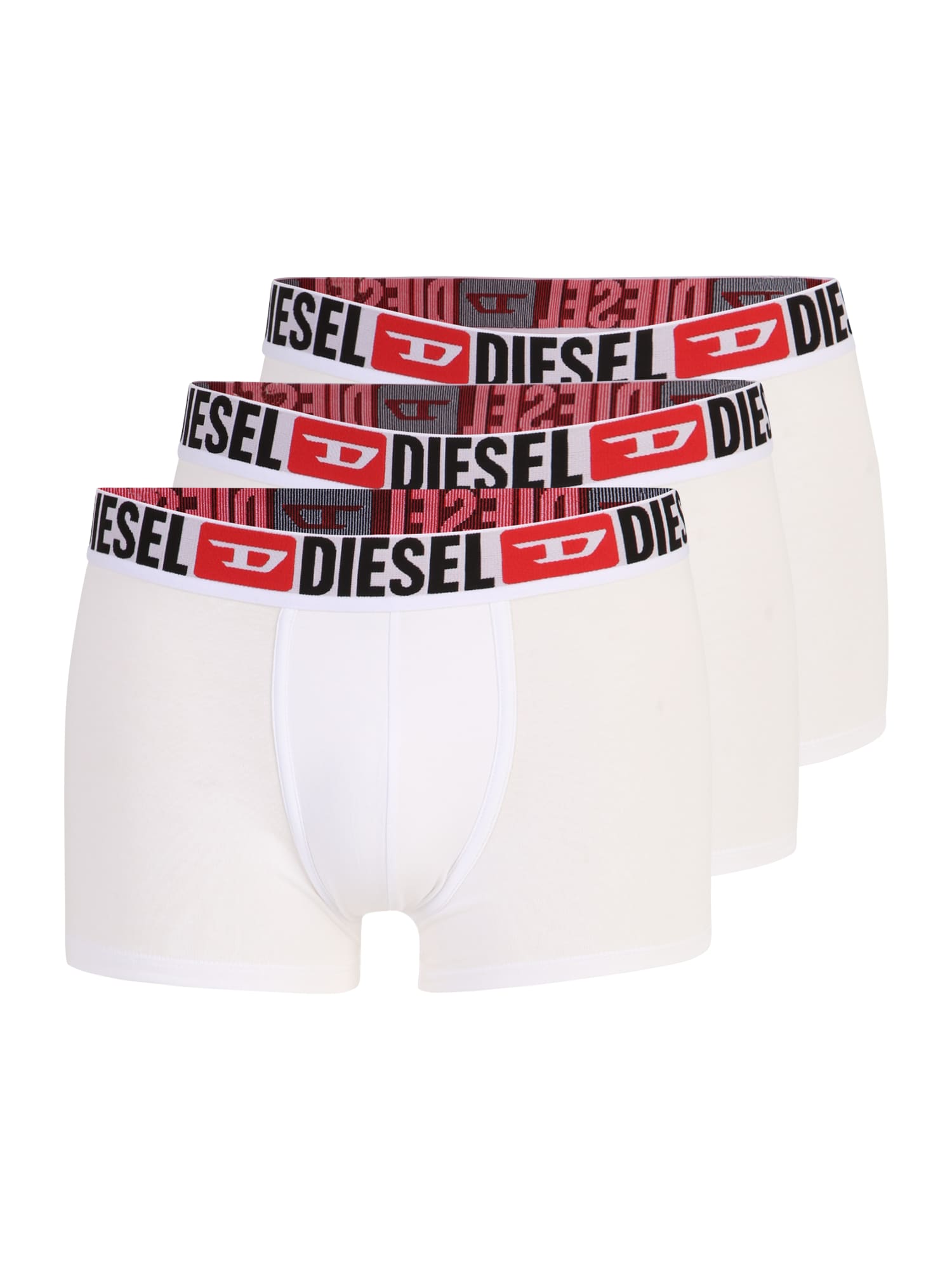 DIESEL Boksarice  rdeča / črna / bela