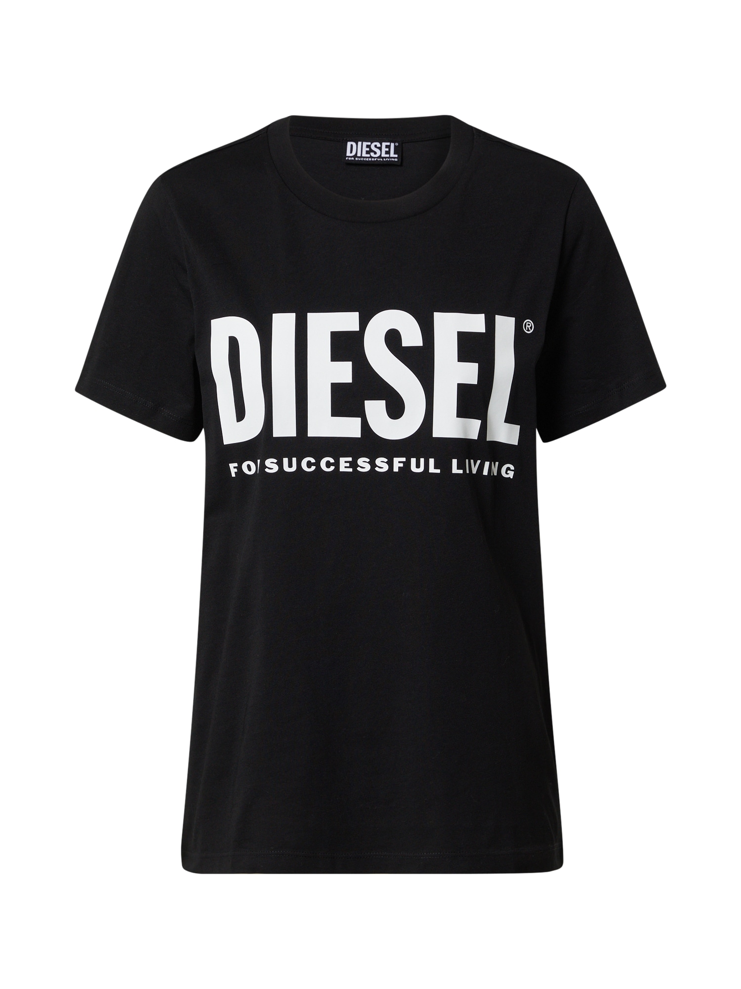 DIESEL Majica 'T-SILY'  črna / bela