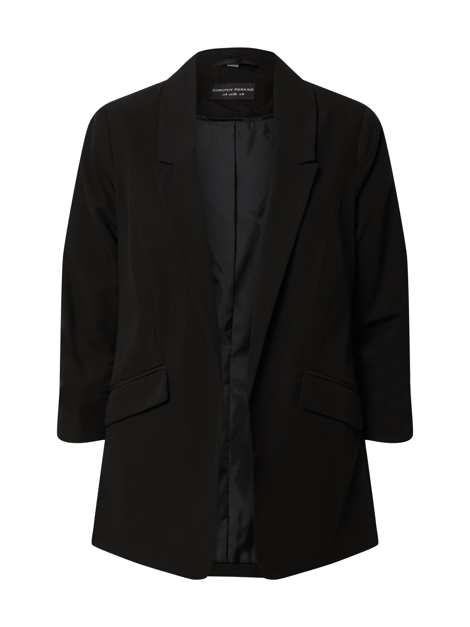 Dorothy Perkins Blazer 'BLACK RUCHED JACKET'  črna