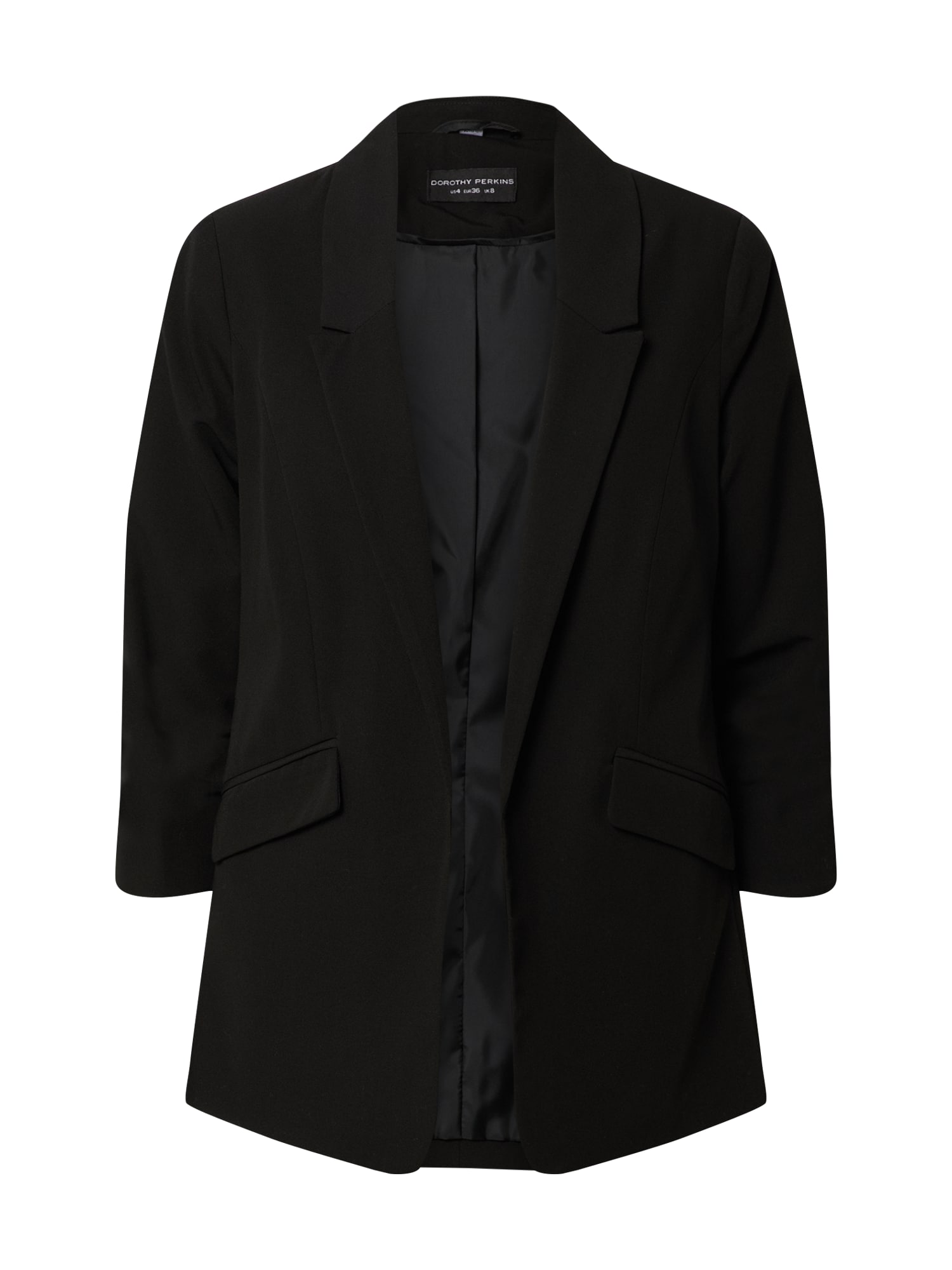 Dorothy Perkins Blazer 'BLACK RUCHED JACKET'  črna