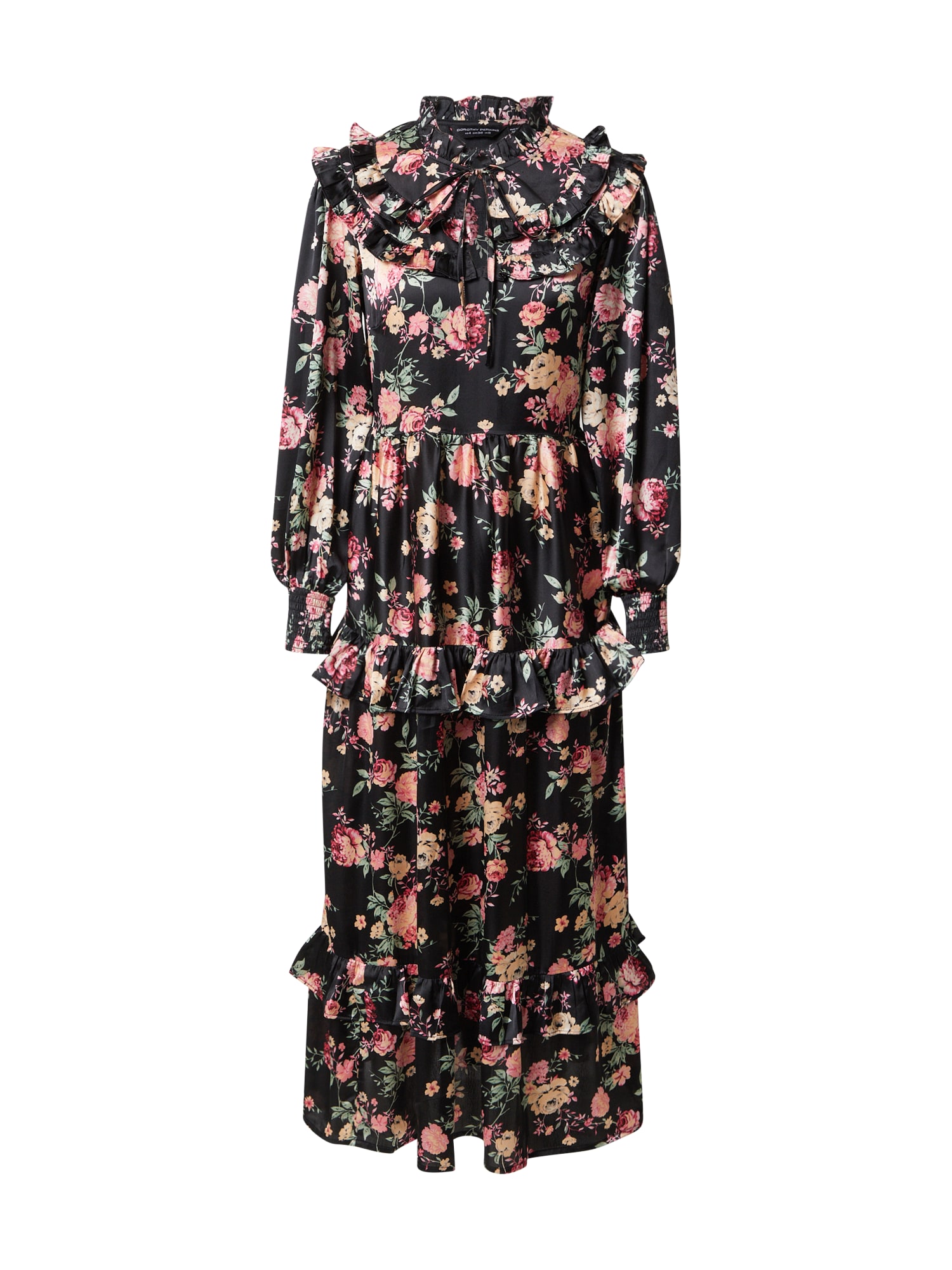 Dorothy Perkins Dolga srajca 'Mida'  pastelno zelena / pastelno oranžna / malina / staro roza / črna