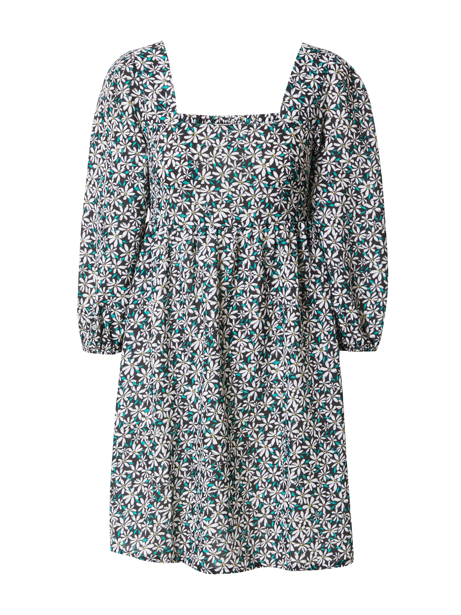 Dorothy Perkins Obleka 'Daisy'  voda / temno zelena / bela