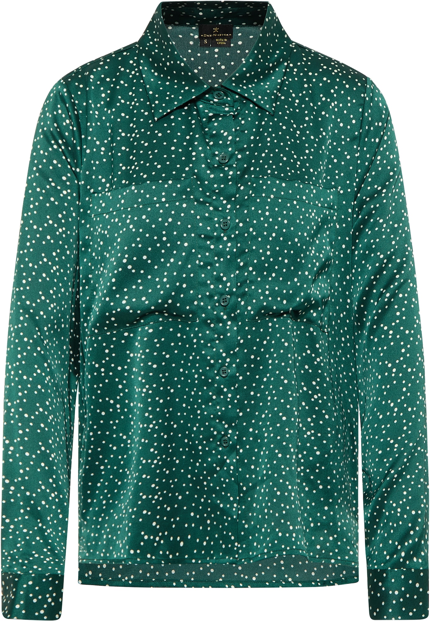 DreiMaster Klassik Bluza  temno zelena / bela