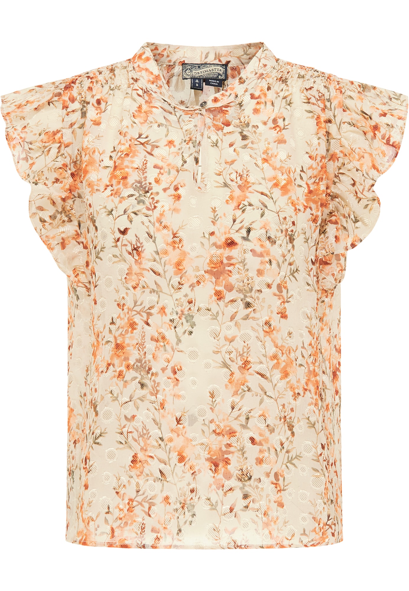 DreiMaster Vintage Bluza  zelena / breskev / temno oranžna