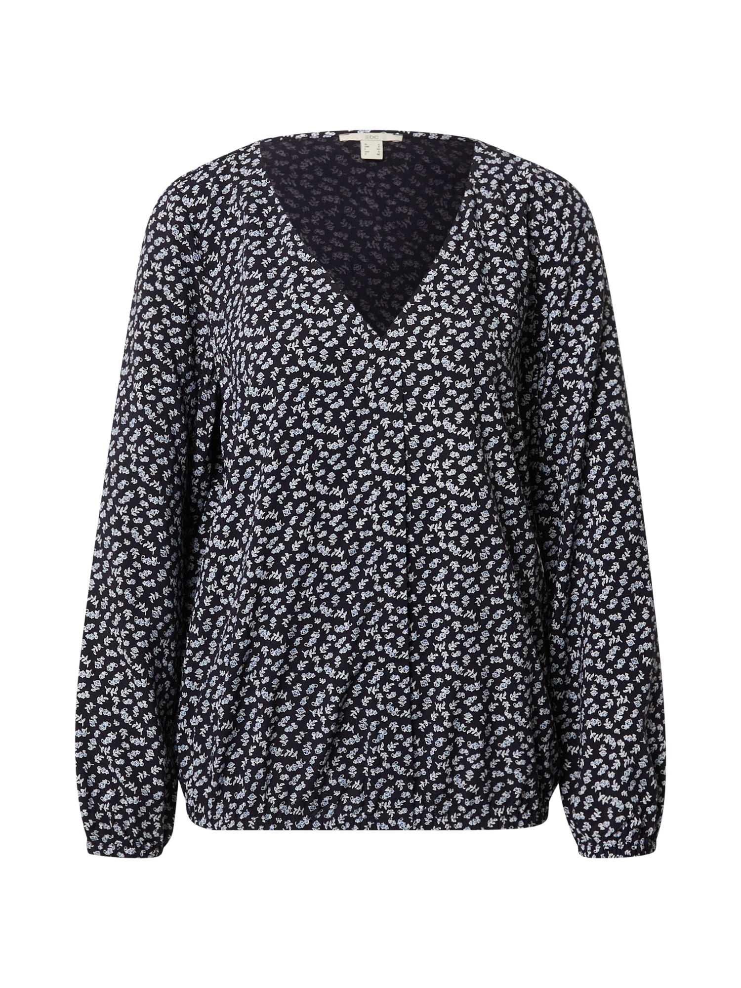 EDC BY ESPRIT Bluza  mornarska / svetlo modra / bela
