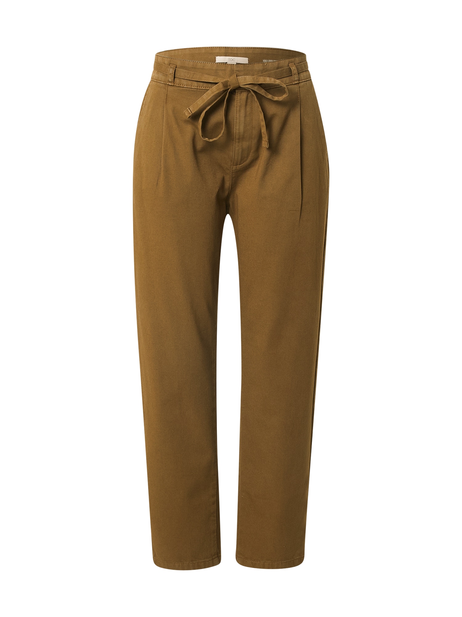 EDC BY ESPRIT Hlače z naborki  kaki