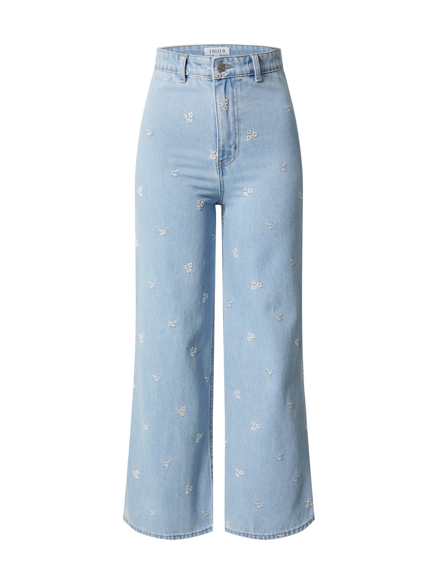 EDITED Kavbojke 'Chrissy'  moder denim / bela