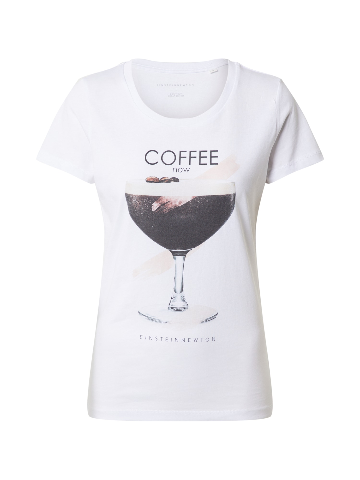 EINSTEIN & NEWTON Majica 'Coffee Now'  roza / črna / bela