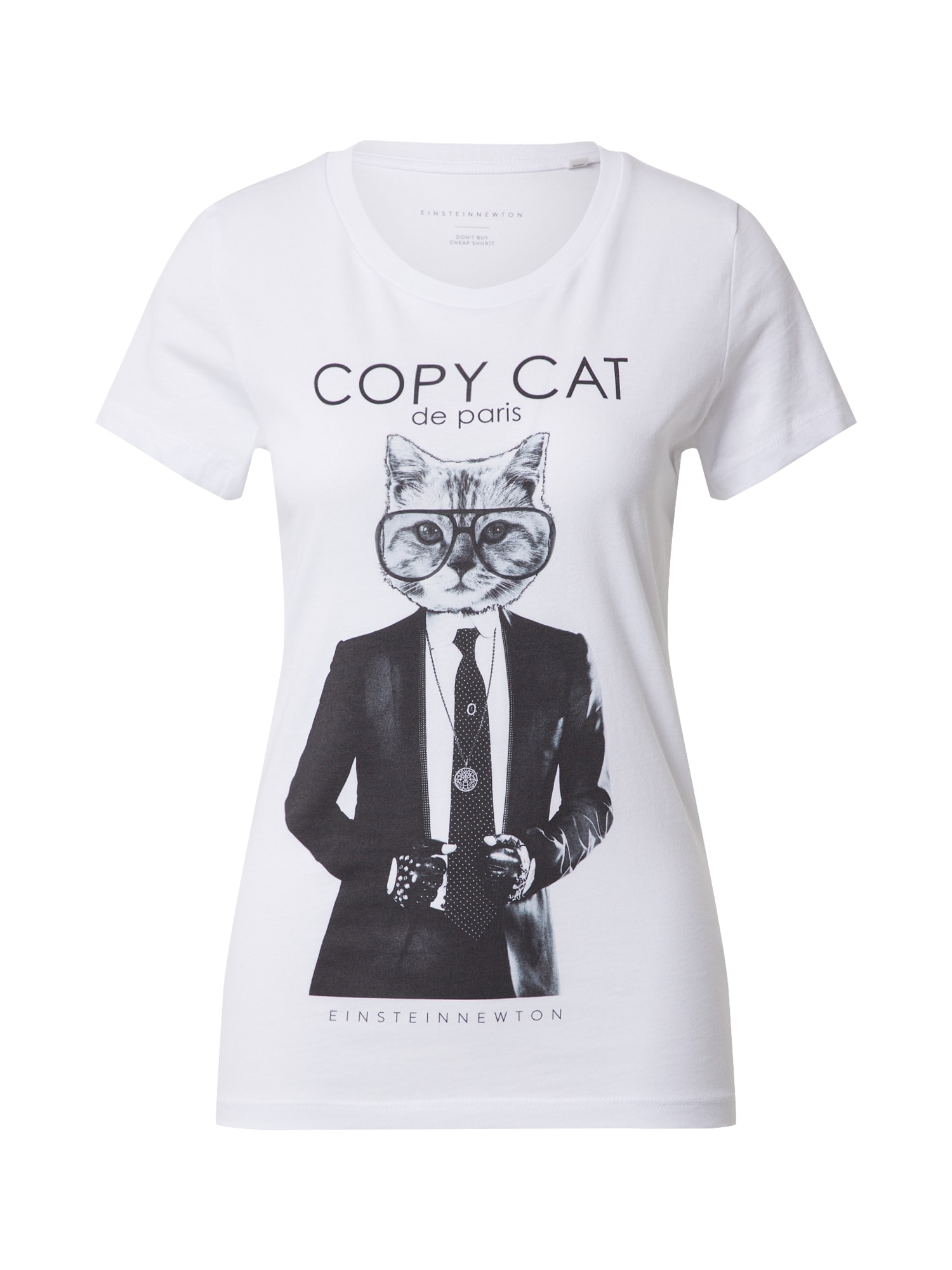 EINSTEIN & NEWTON Majica 'Copy Cat'  črna / bela