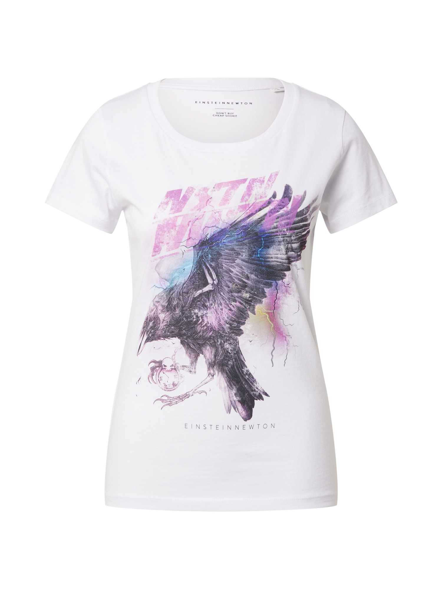 EINSTEIN & NEWTON Majica 'Crow Time'  lila / bela