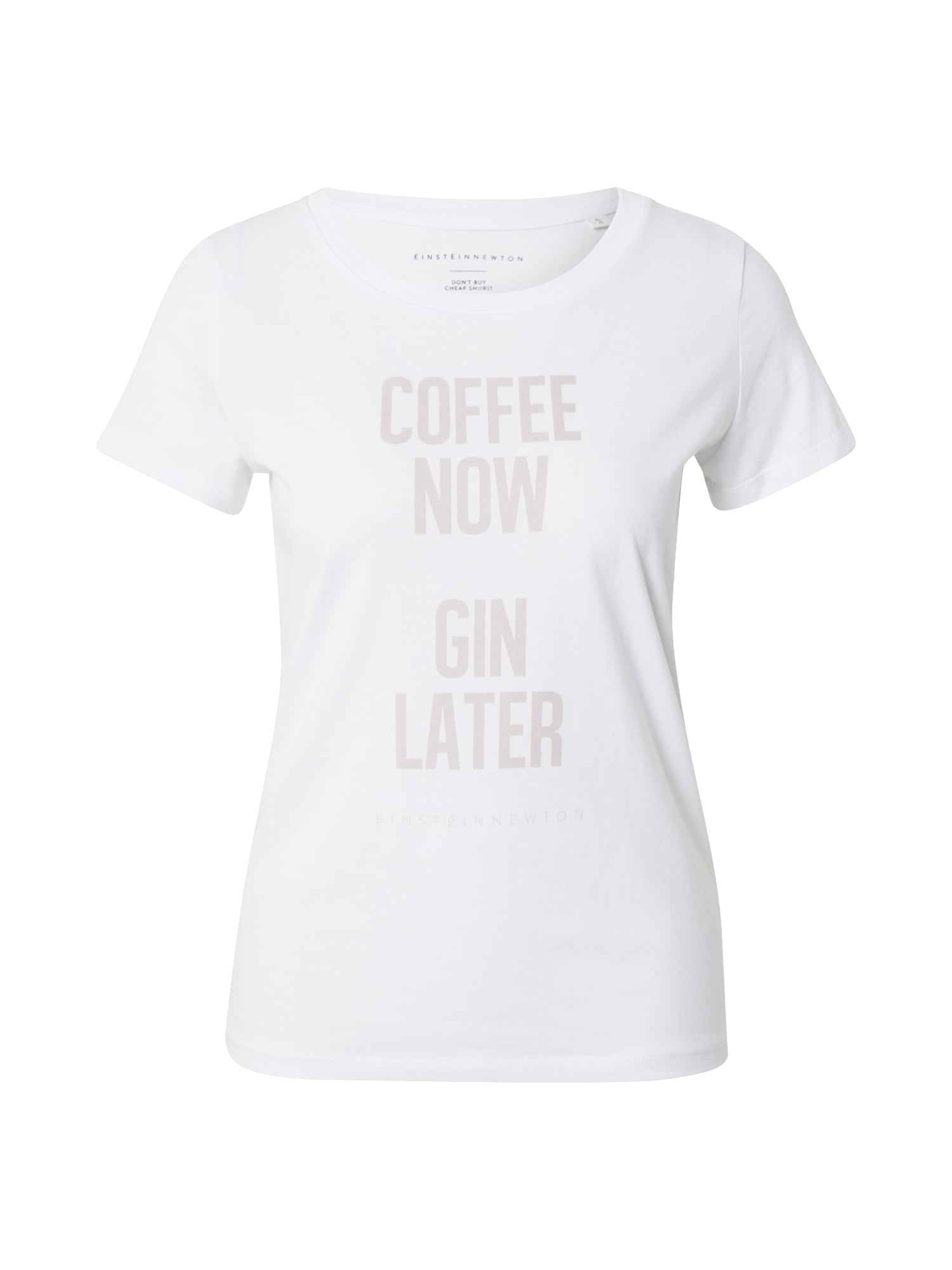 EINSTEIN & NEWTON Majica 'Gin'  svetlo rjava / bela