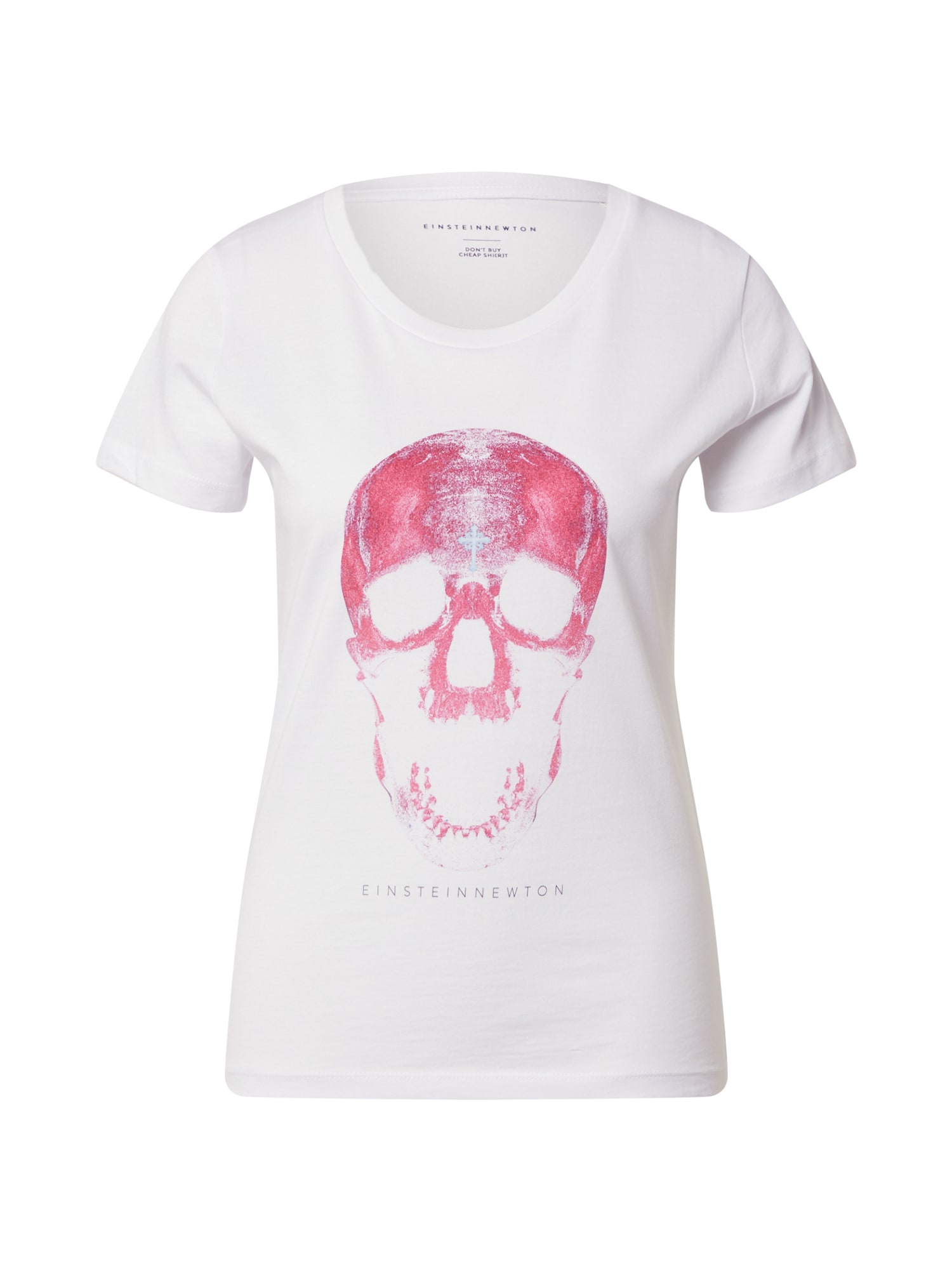 EINSTEIN & NEWTON Majica 'Light Skull'  roza / bela