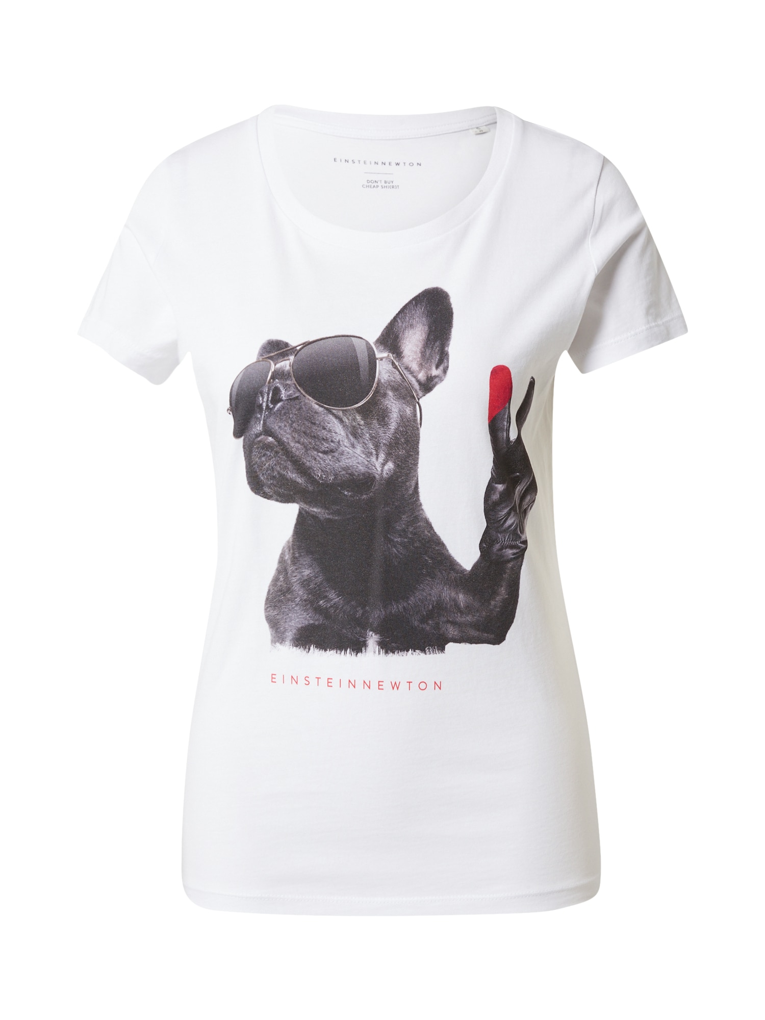 EINSTEIN & NEWTON Majica 'Peace Dog'  rdeča / črna / bela