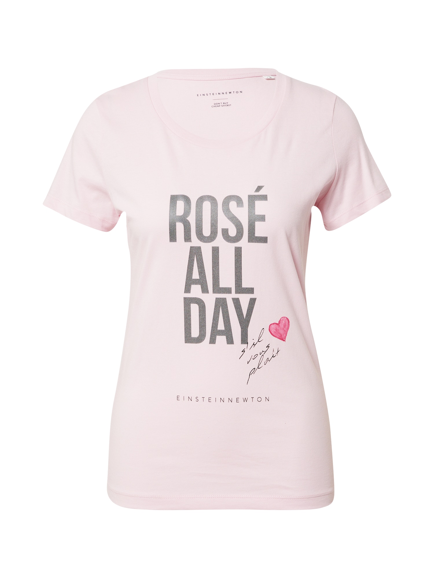 EINSTEIN & NEWTON Majica 'Rose all day'  roza / svetlo roza / črna