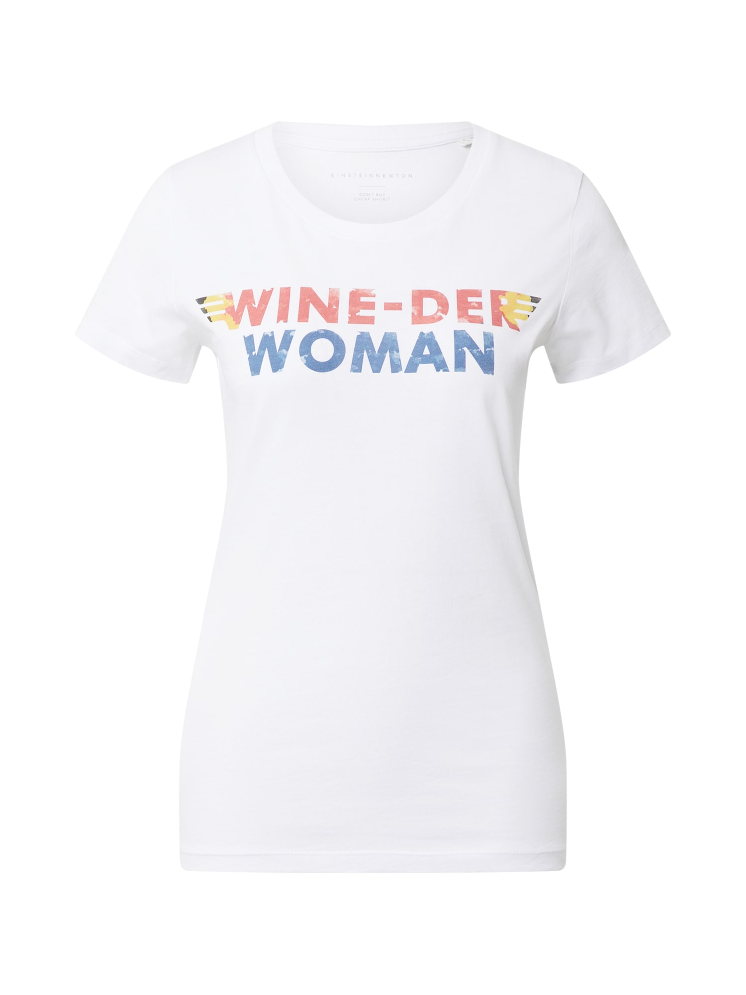EINSTEIN & NEWTON Majica 'Wine Woman'  modra / rdeča / bela