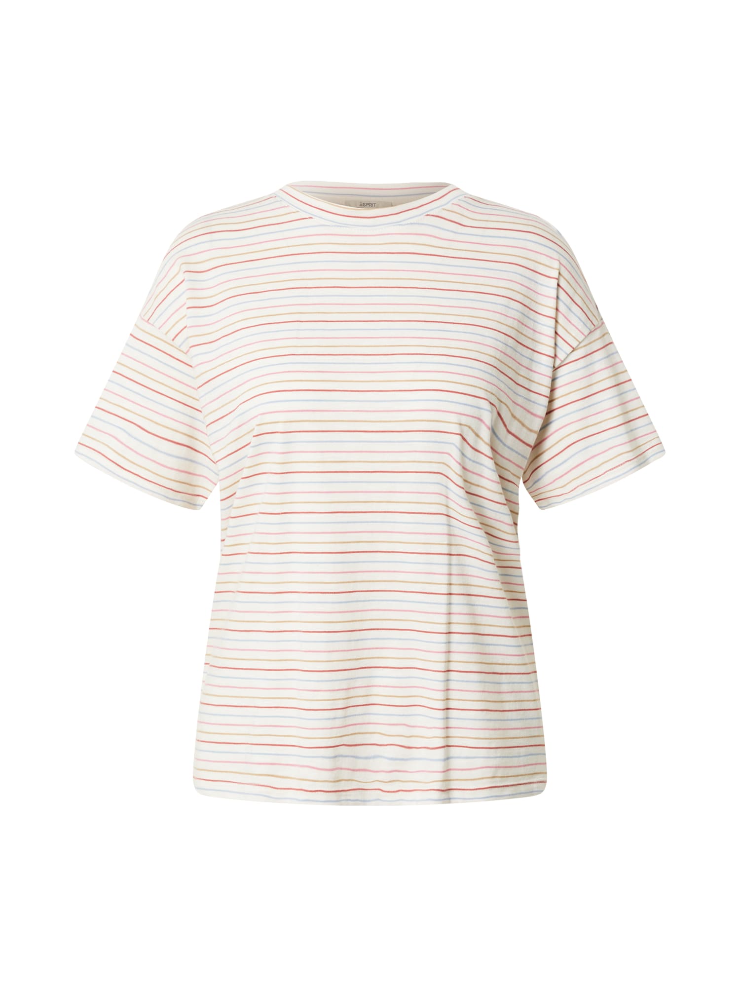 ESPRIT Majica  svetlo modra / svetlo rjava / svetlo roza / pastelno rdeča / off-bela