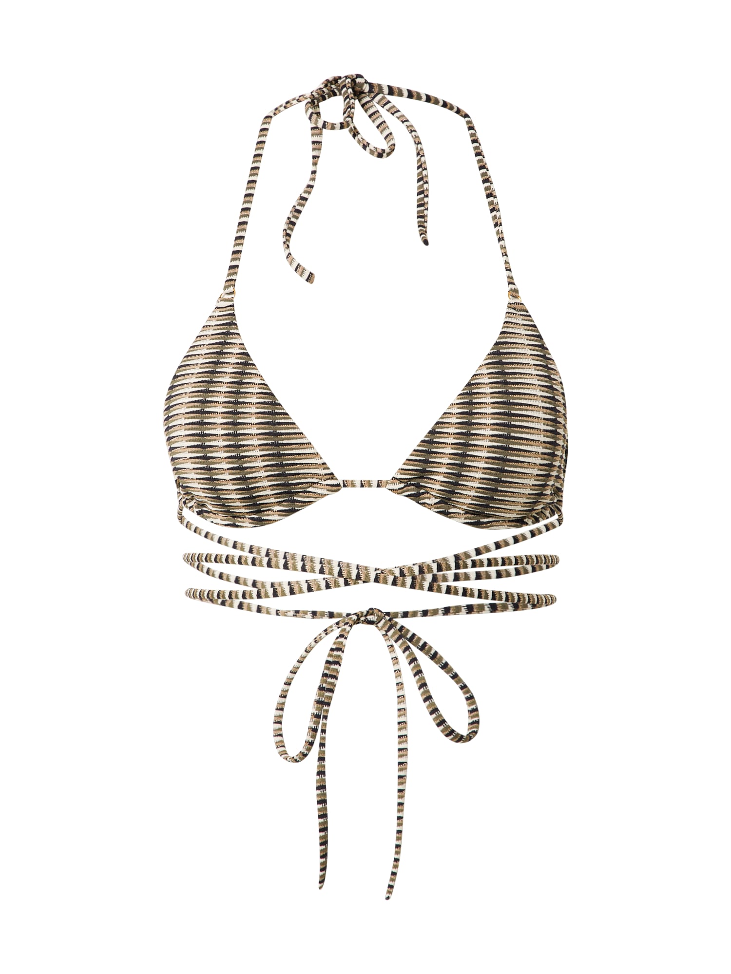 ETAM Bikini zgornji del 'DIANA'  bež / oliva / črna / bela