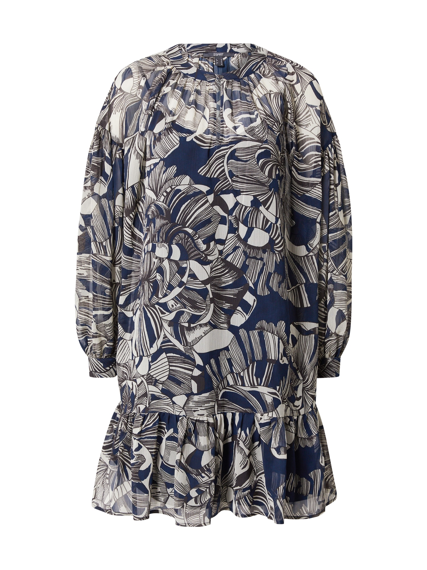 Esprit Collection Dolga srajca  mornarska / temno siva / bela