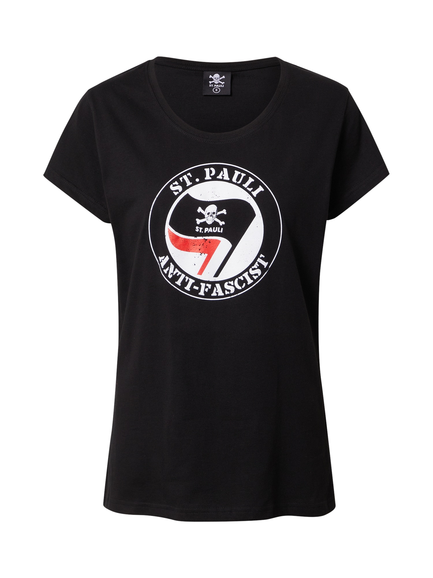 FC St. Pauli Majica 'Anti Fascist'  rdeča / črna / bela
