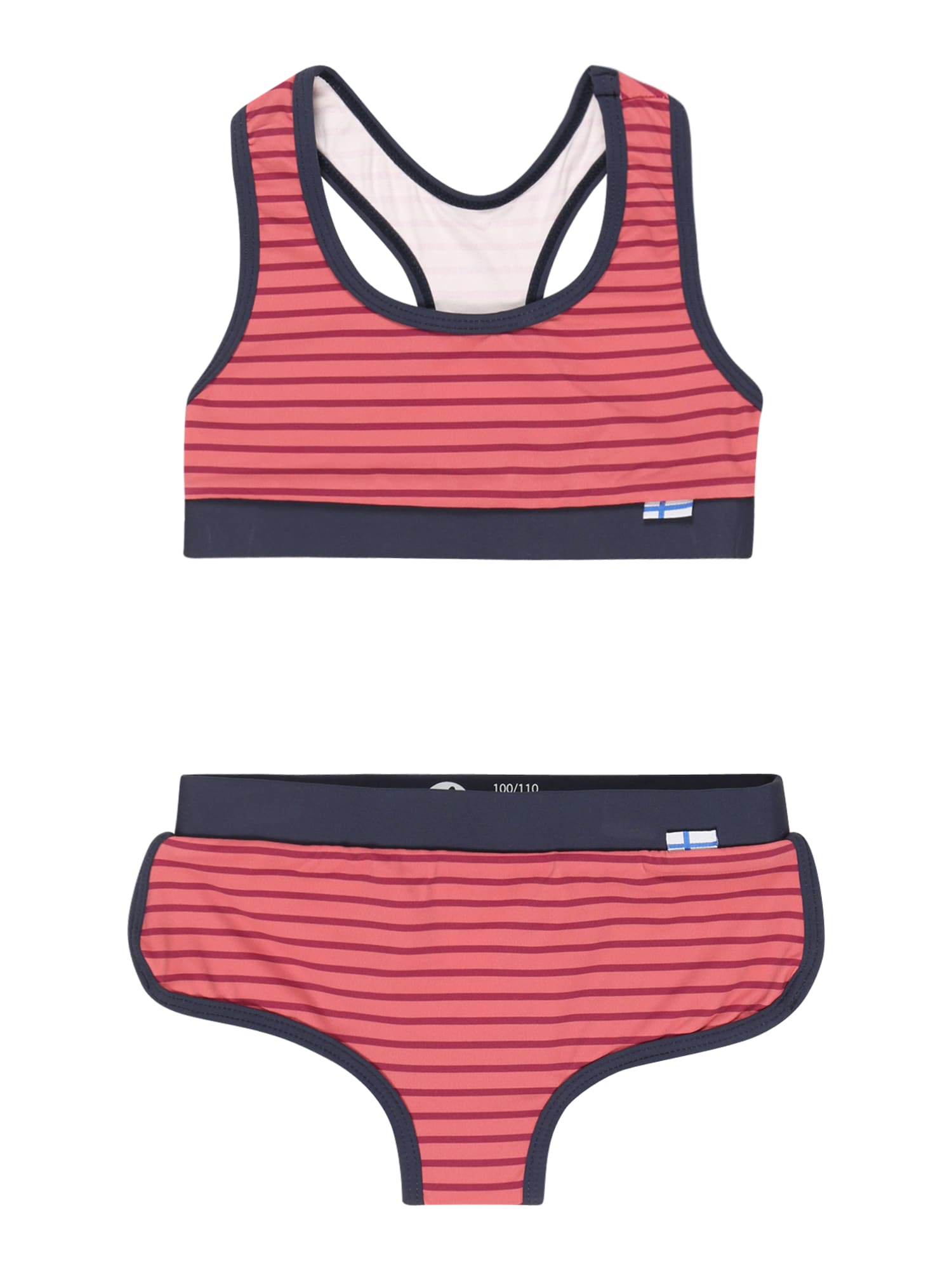 FINKID Bikini 'LUOTO'  mornarska / rosé / rdeča