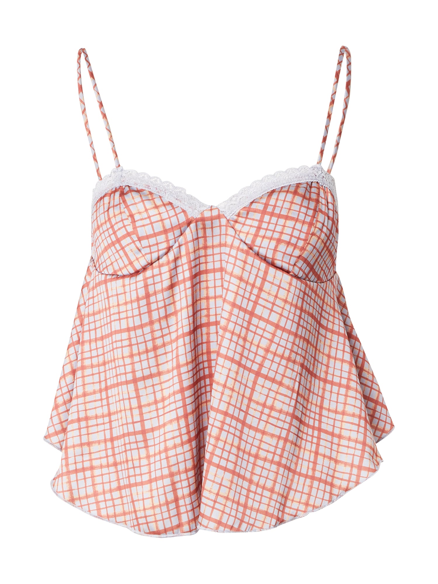 Free People Majica za spanje  oranžna / staro roza / bela