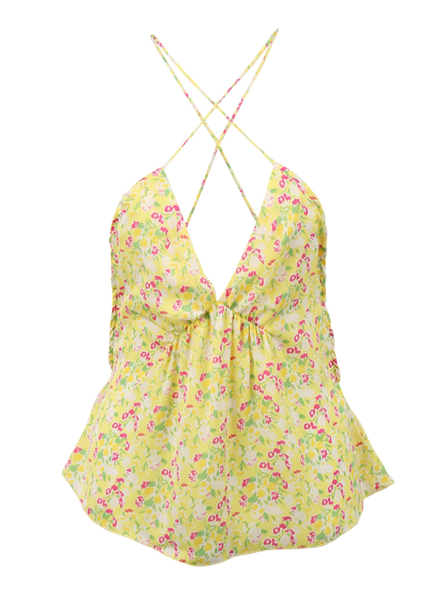 Free People Top 'GARDENIA'  kremna / rumena / svetlo zelena / fuksija