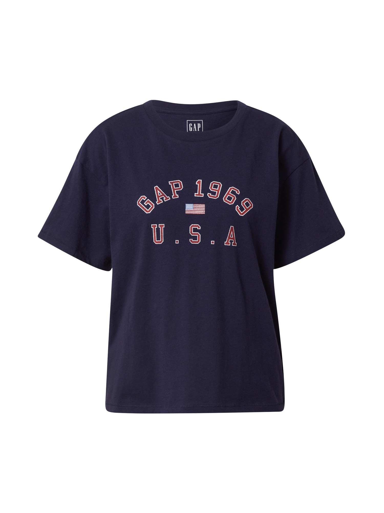 GAP Majica 'USA'  modra / mornarska / temno rdeča / srebrna