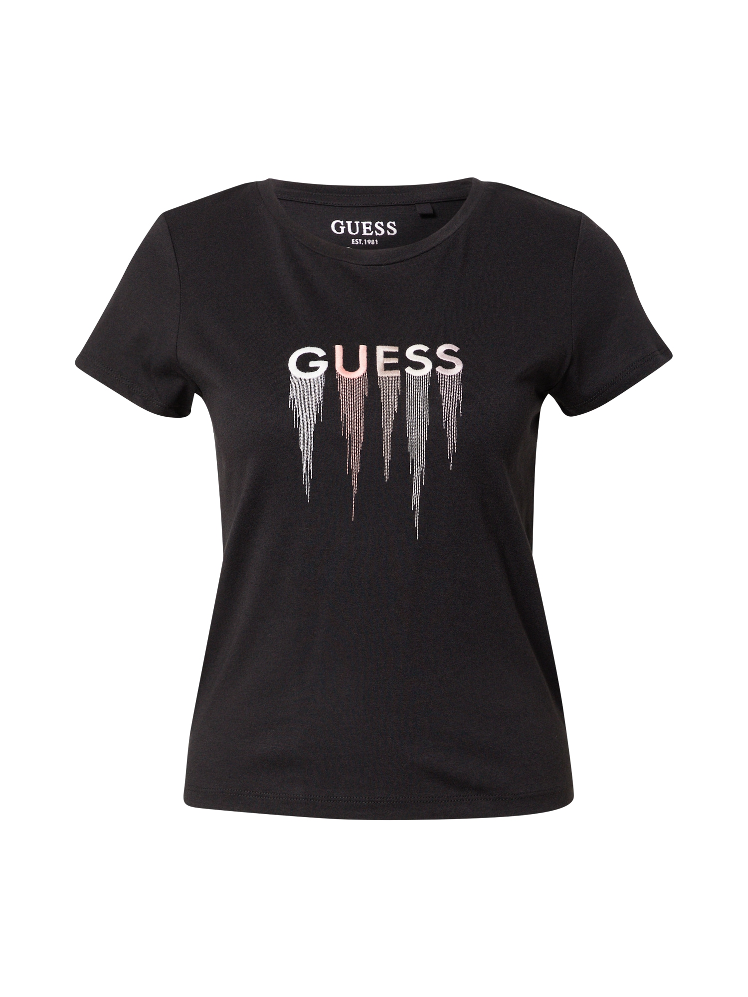 GUESS Majica  mešane barve / črna