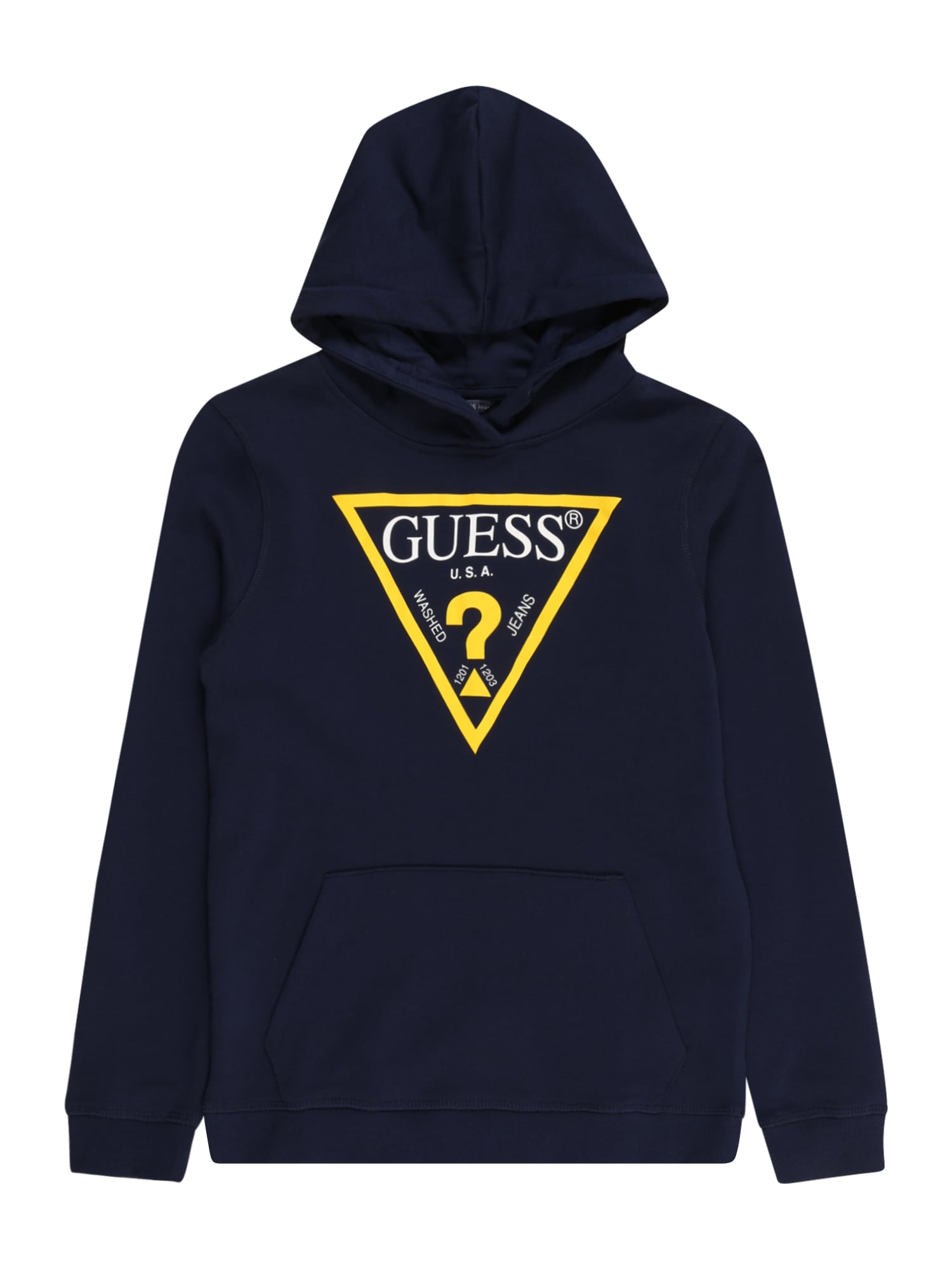 GUESS Majica  mornarska / rumena / bela