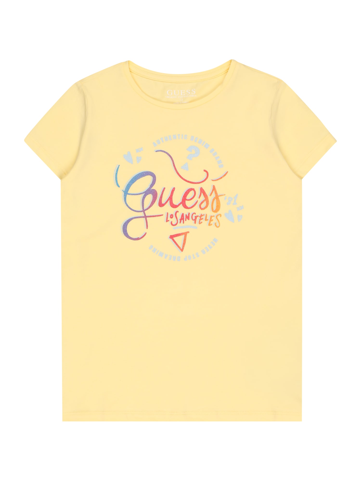 GUESS Majica  svetlo modra / rumena / oranžna / roza