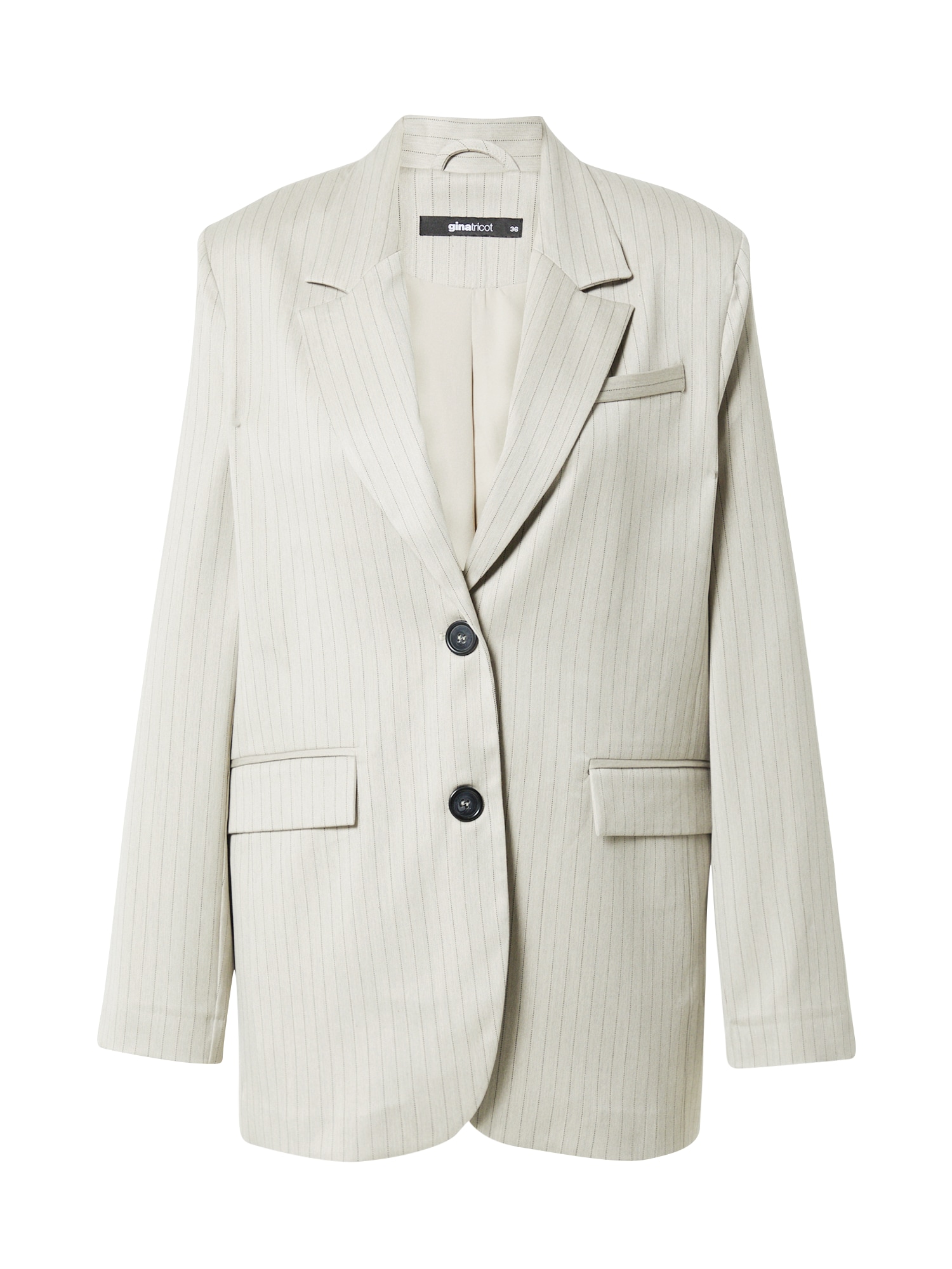 Gina Tricot Blazer 'Petra'  svetlo siva / črna
