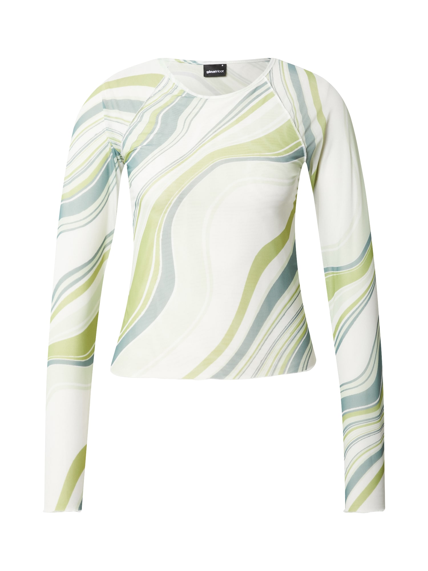 Gina Tricot Majica 'Heather'  opal / oliva / pastelno zelena / bela