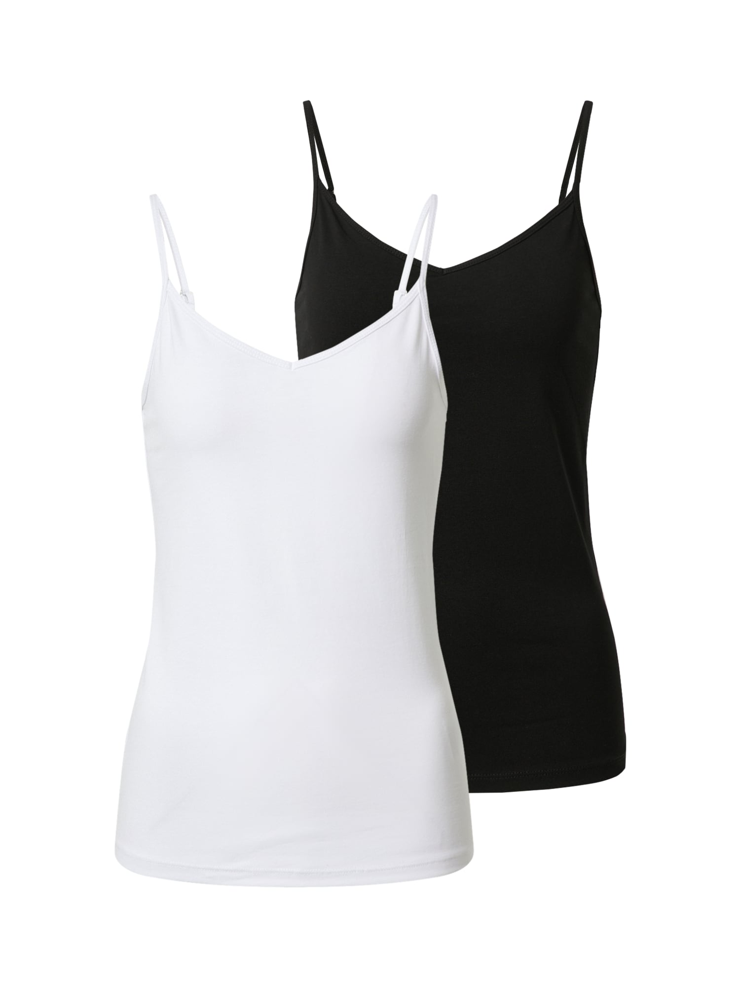 Gina Tricot Top  črna / bela