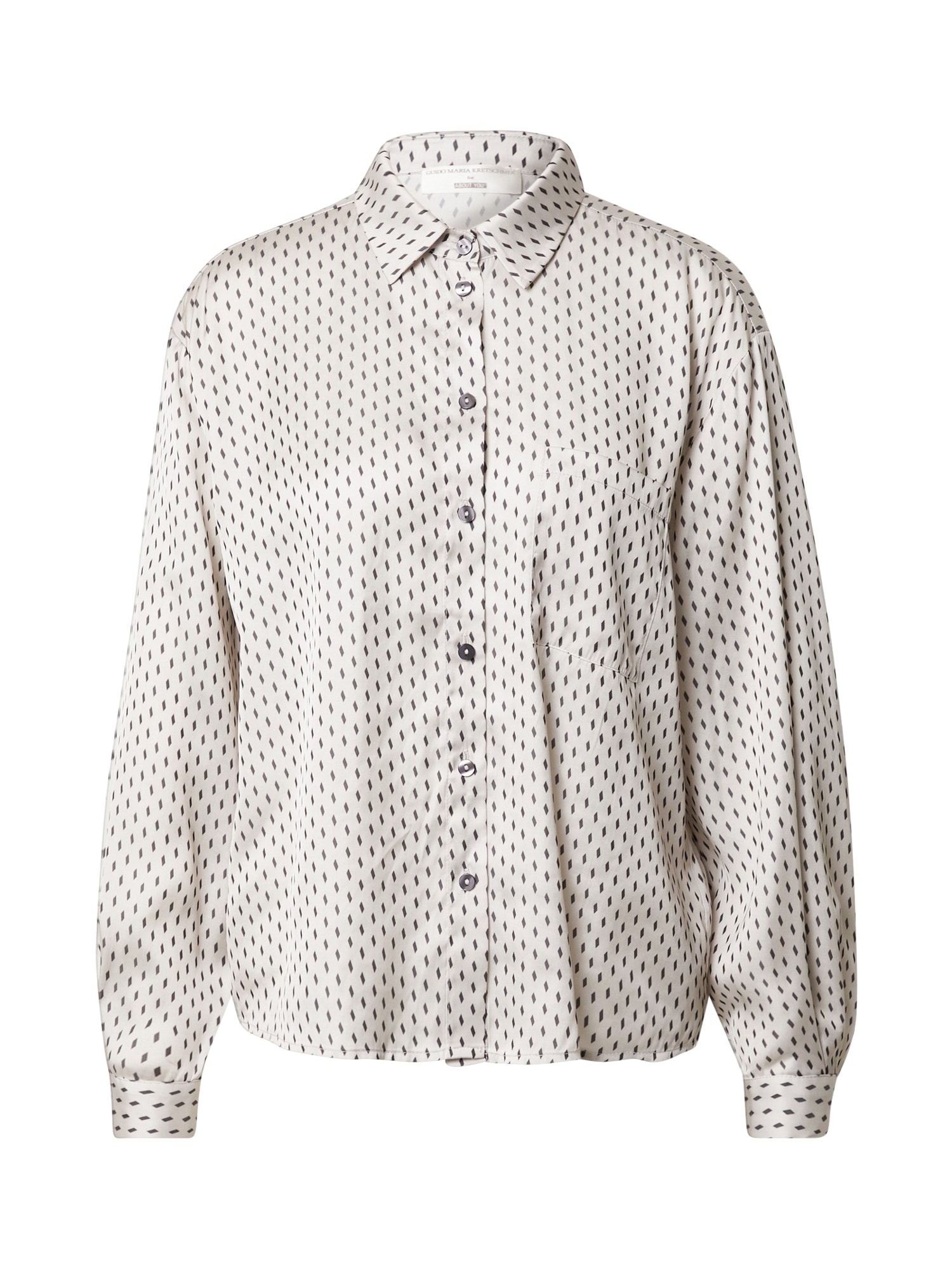 Guido Maria Kretschmer Collection Bluza 'Francesca'  temno siva / bela