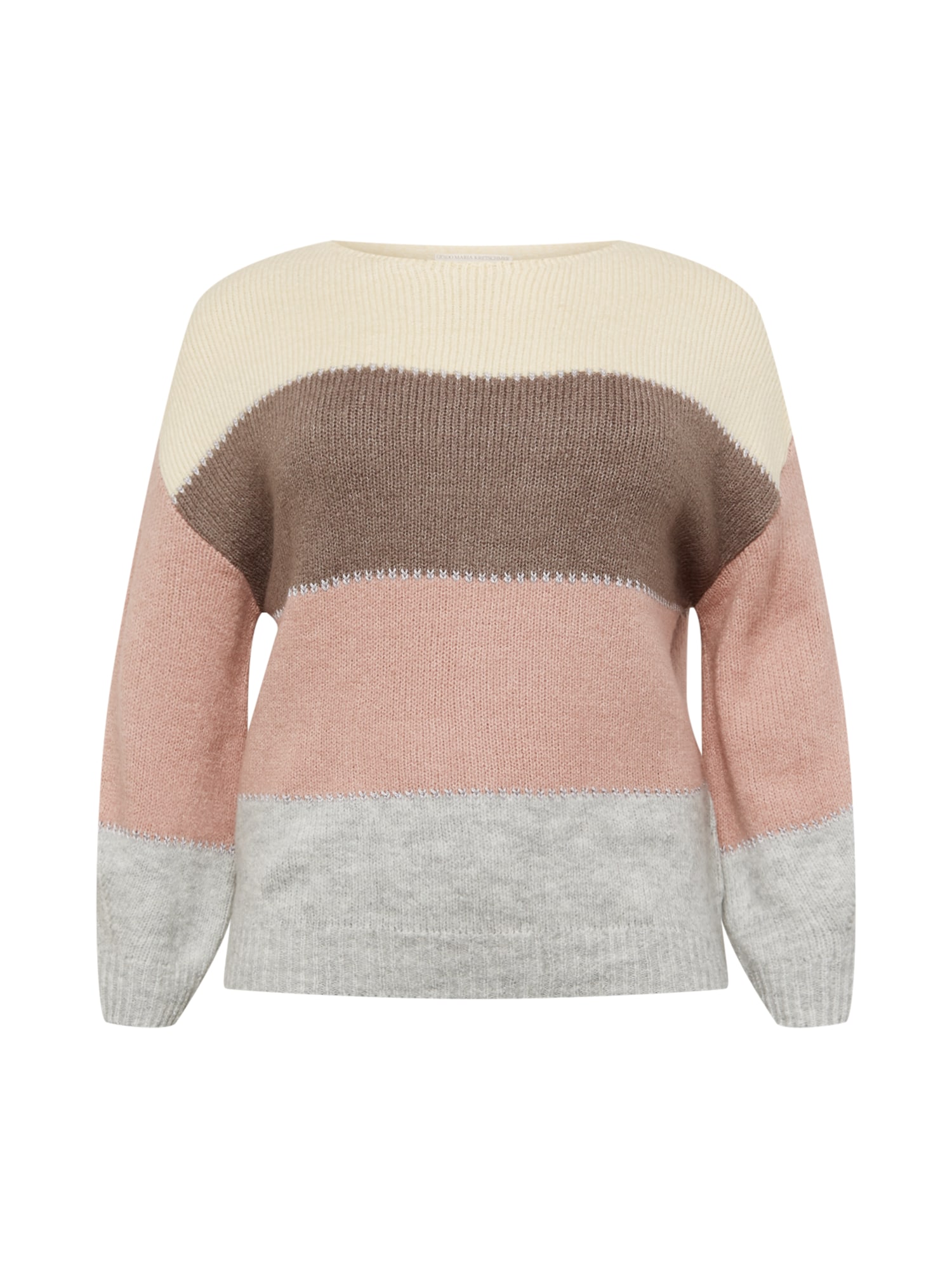 Guido Maria Kretschmer Curvy Collection Pulover 'Annika'  bež / chamois / siva / roza