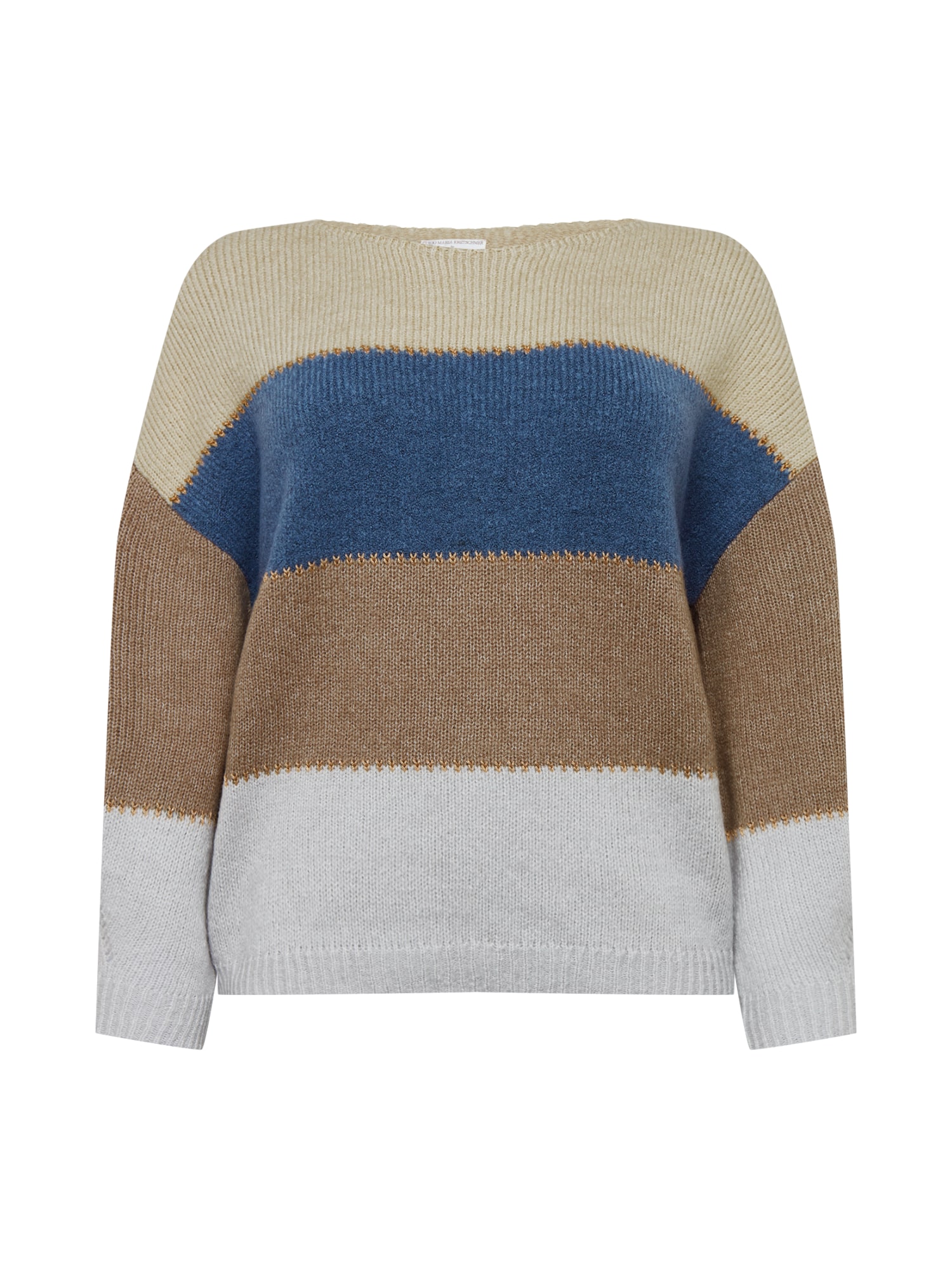 Guido Maria Kretschmer Curvy Collection Pulover 'Annika'  pesek / temno bež / modra / pastelno modra