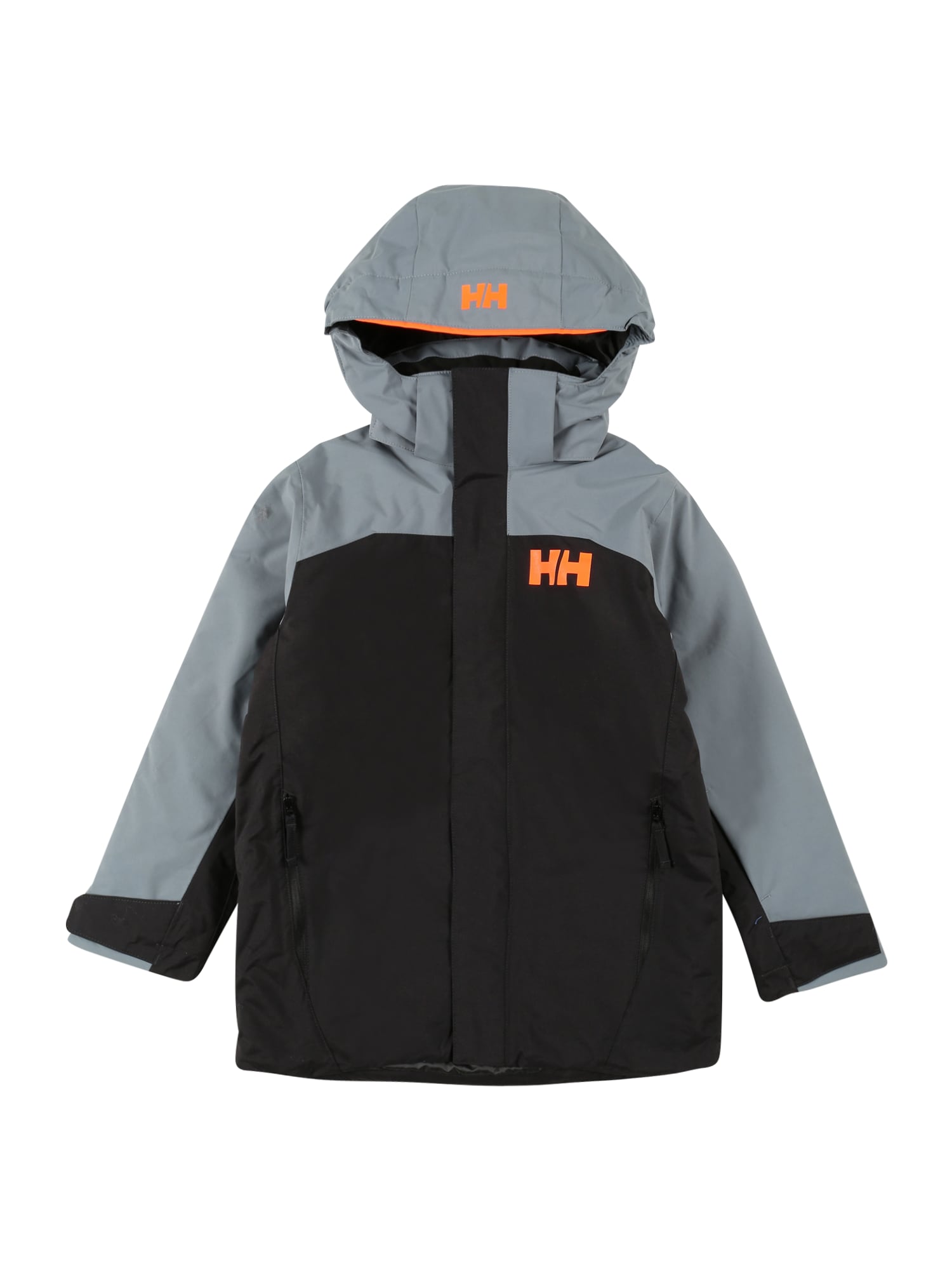 HELLY HANSEN Zunanja jakna 'Level'  siva / neonsko oranžna / črna