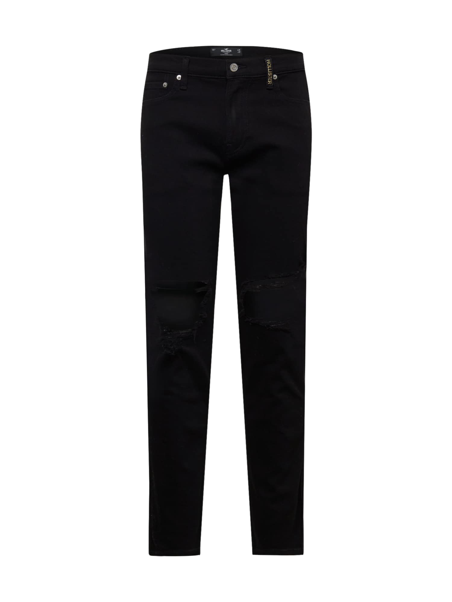 HOLLISTER Kavbojke  črn denim