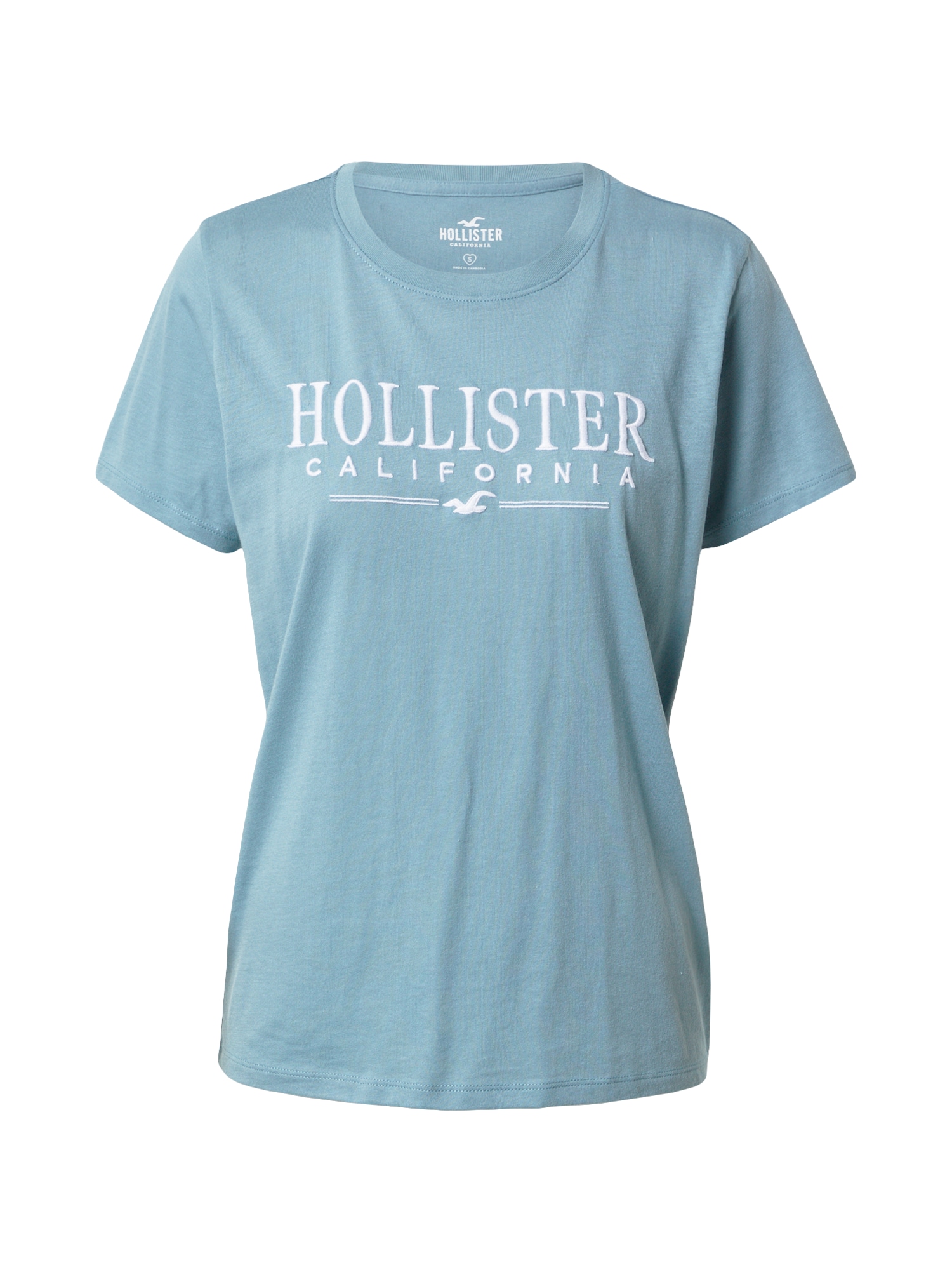 HOLLISTER Majica 'TIMELESS'  dimno modra / bela