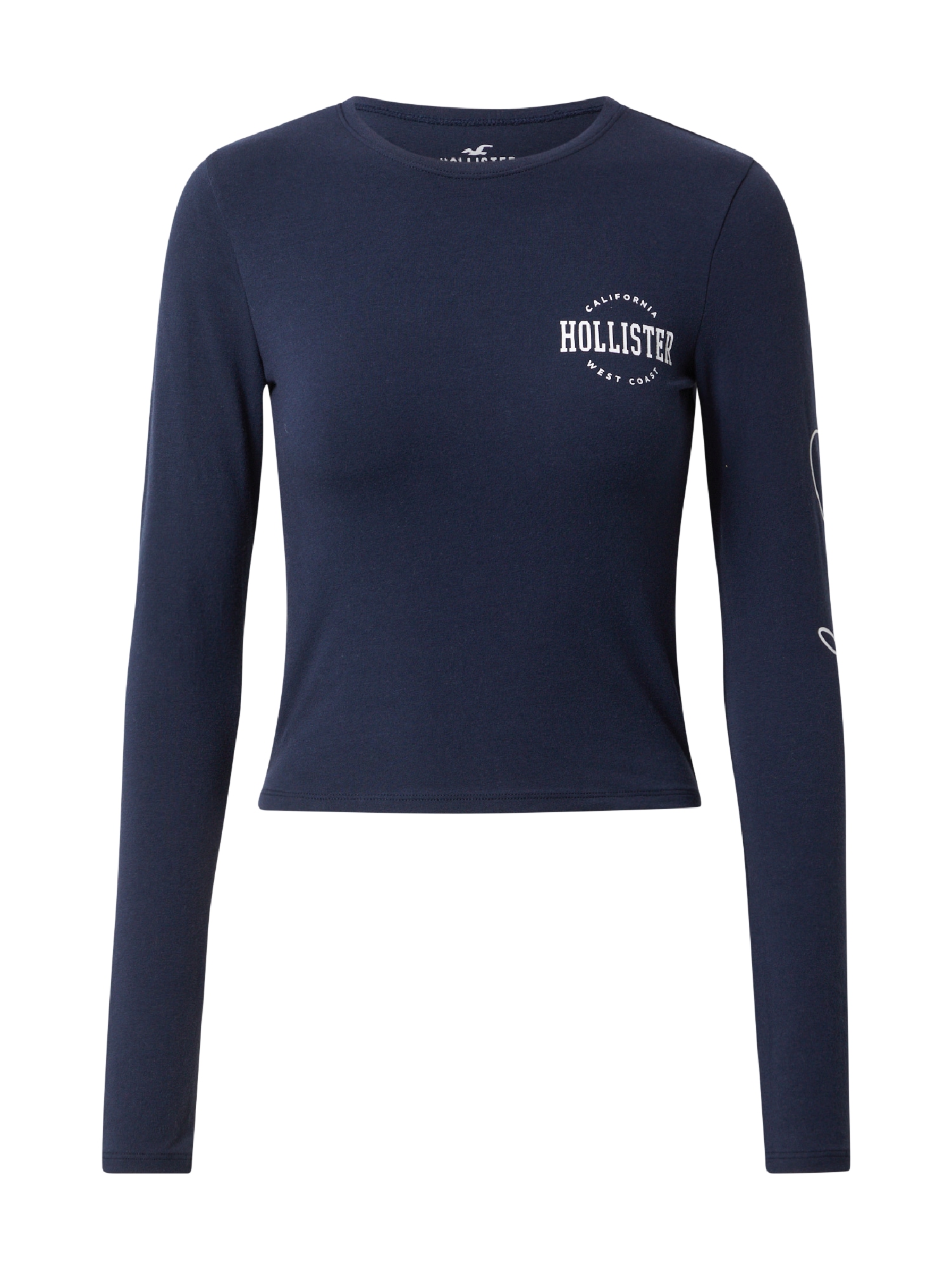 HOLLISTER Majica  mornarska / bela