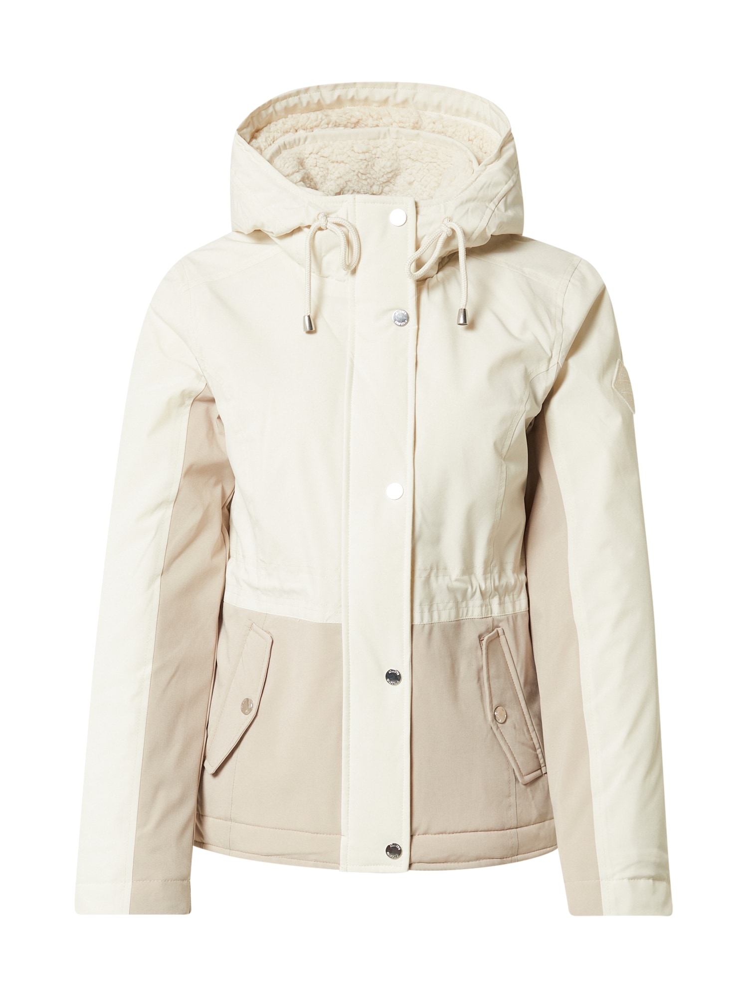 HOLLISTER Prehodna jakna  kremna / temno siva