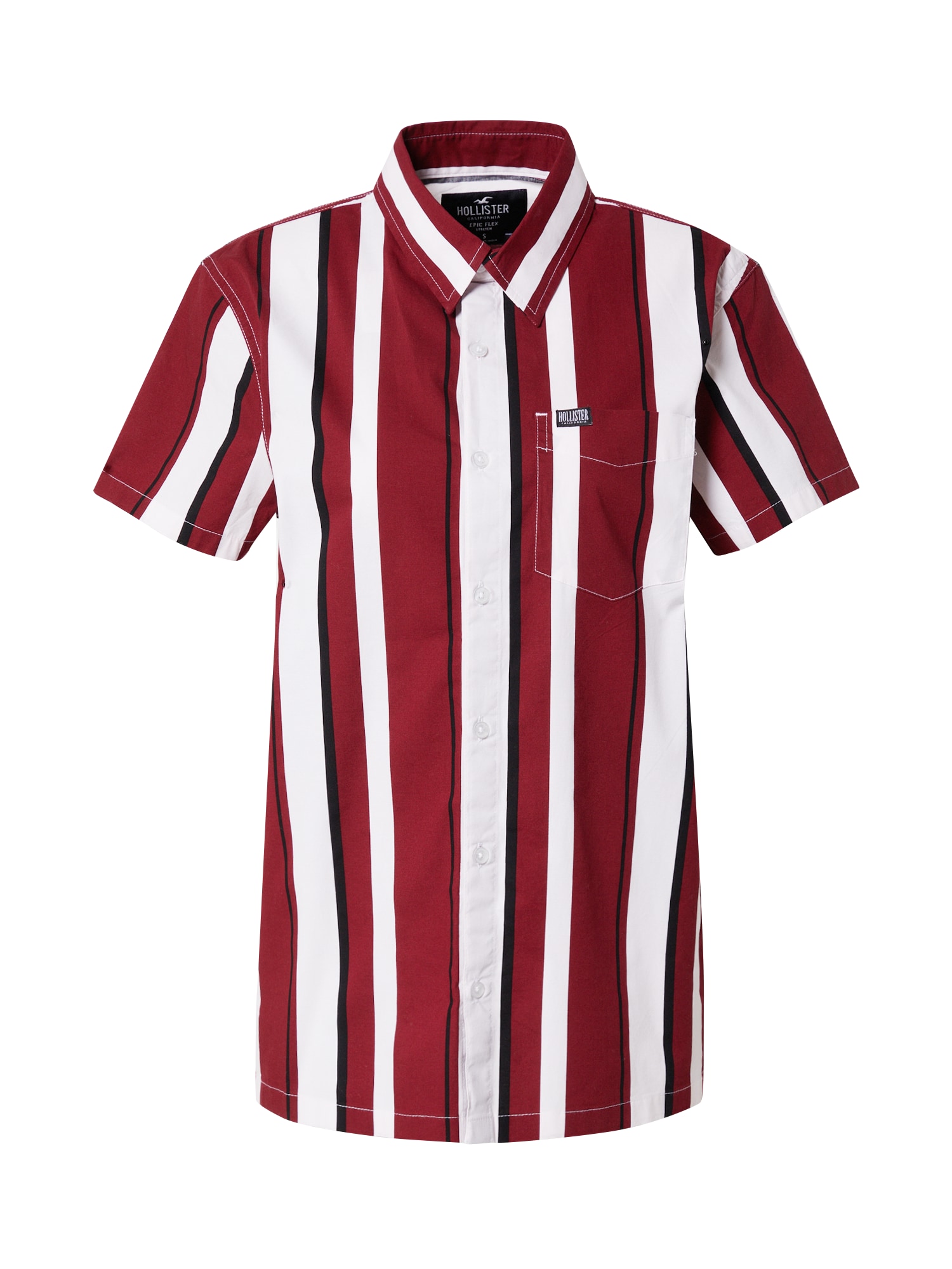HOLLISTER Srajca  merlot / črna / bela