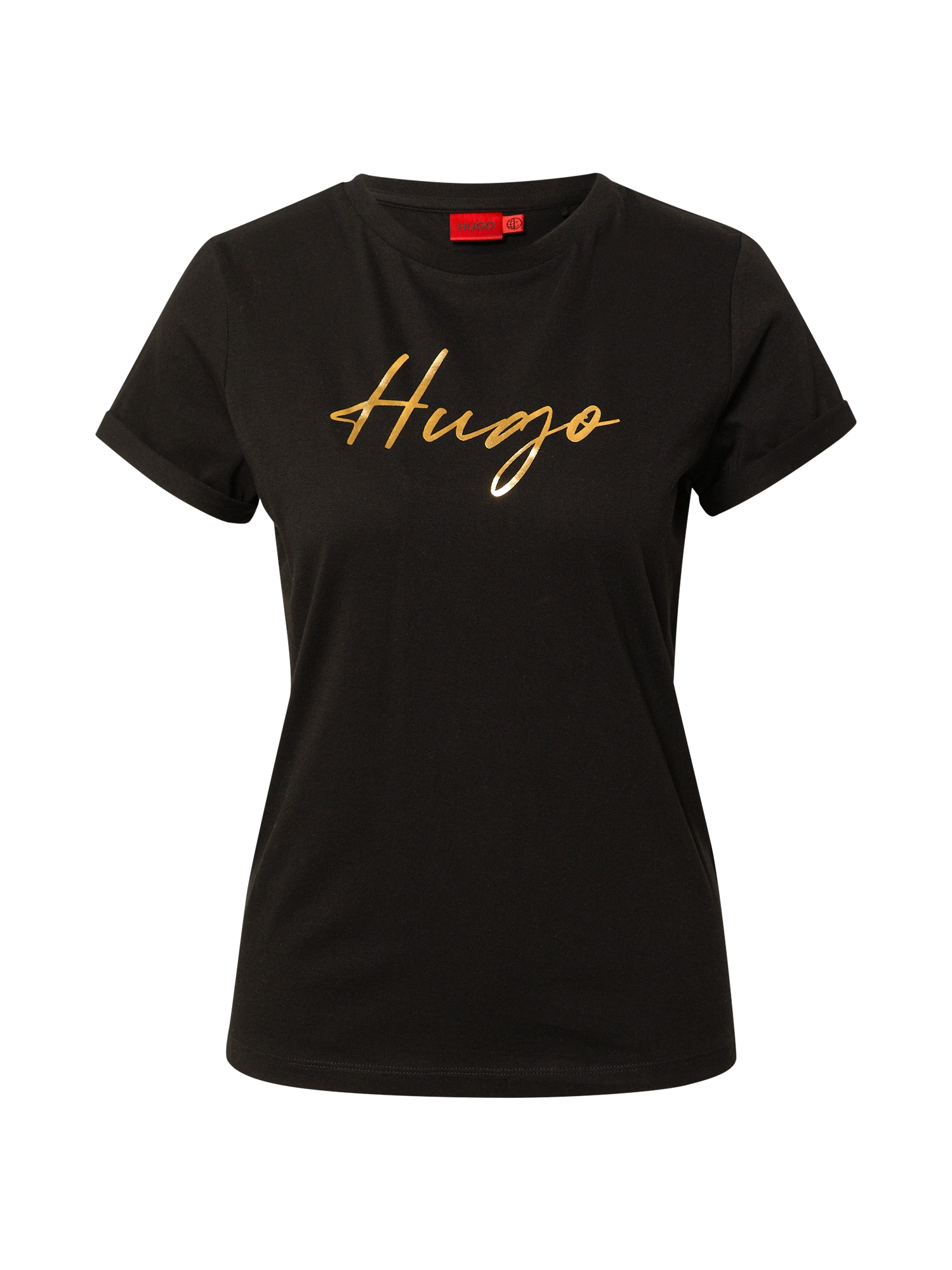 HUGO Majica 'The Slim Tee 15'  zlata / črna