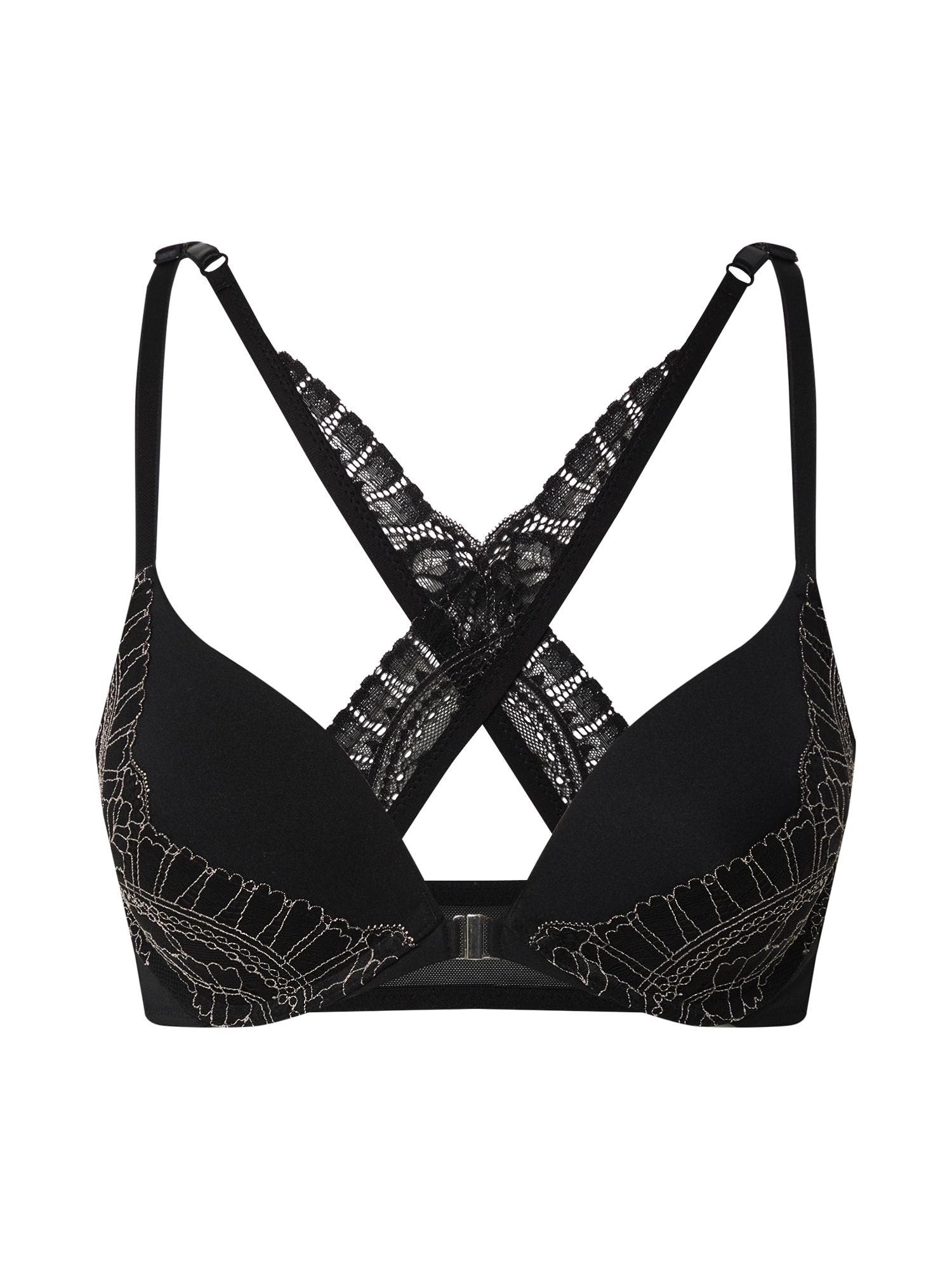 Hunkemöller Nedrček  črna / srebrna