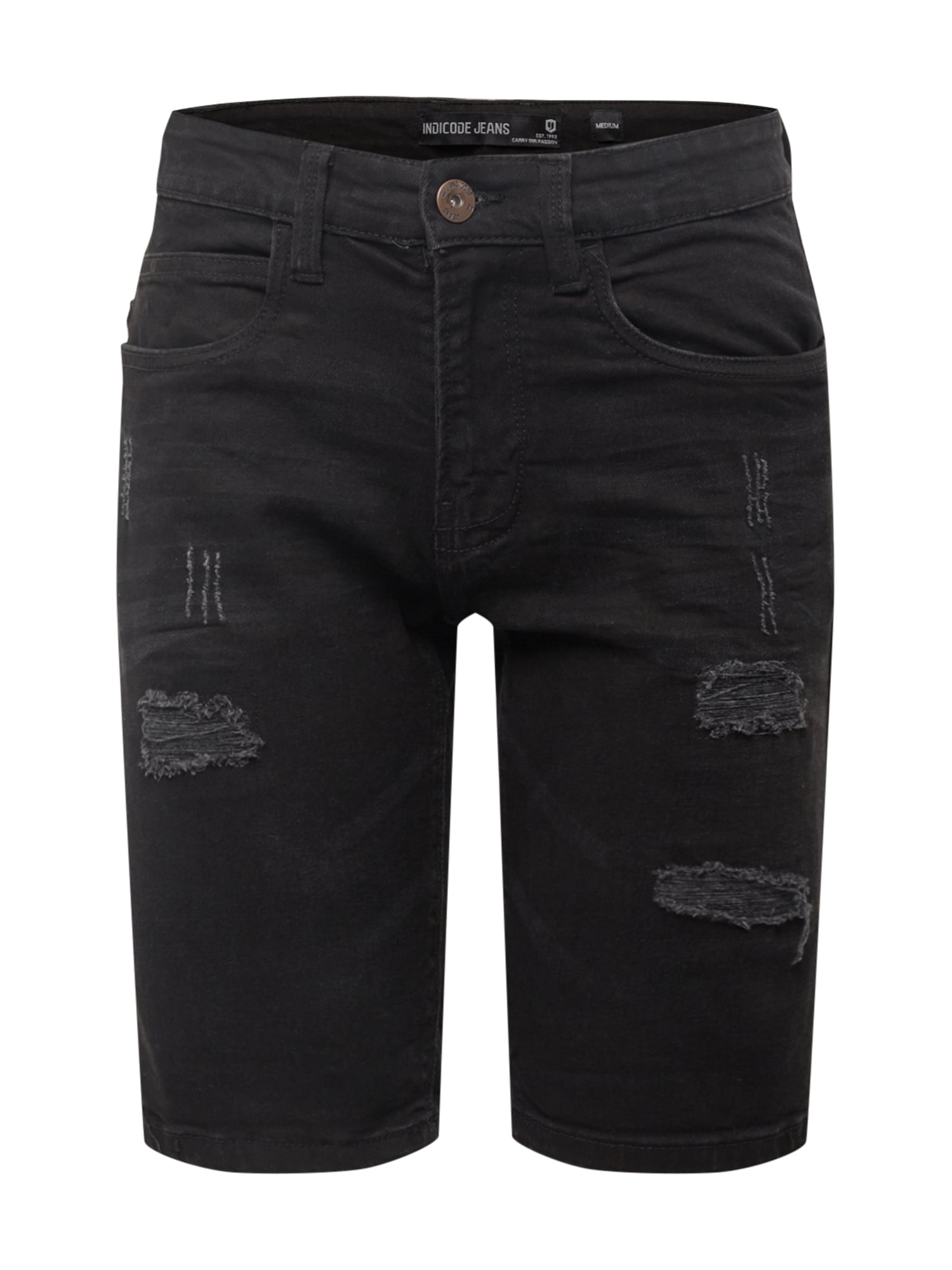 INDICODE JEANS Kavbojke 'Kaden Holes'  črna