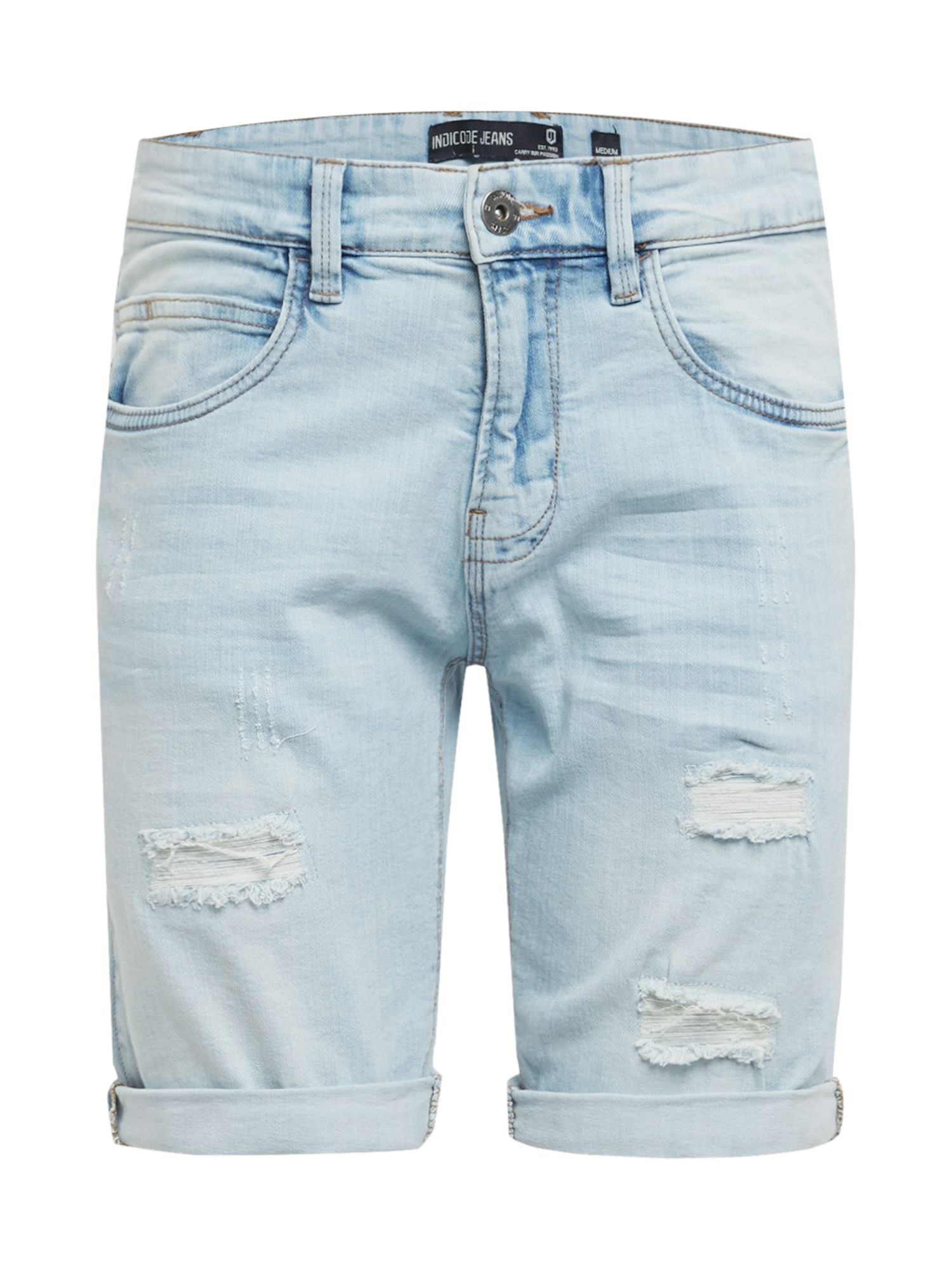 INDICODE JEANS Kavbojke 'Kaden Holes'  moder denim