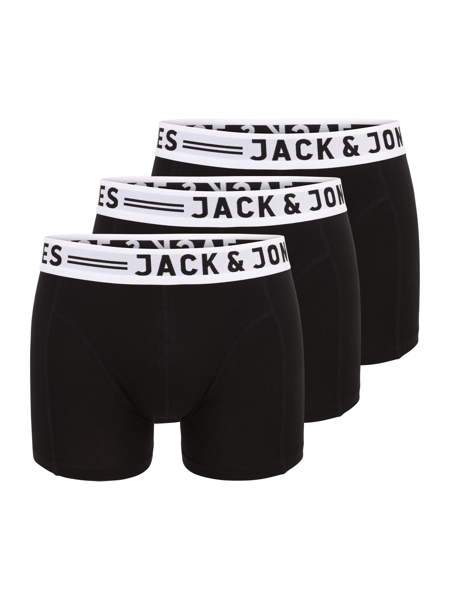 JACK & JONES Boksarice 'SENSE'  črna / bela