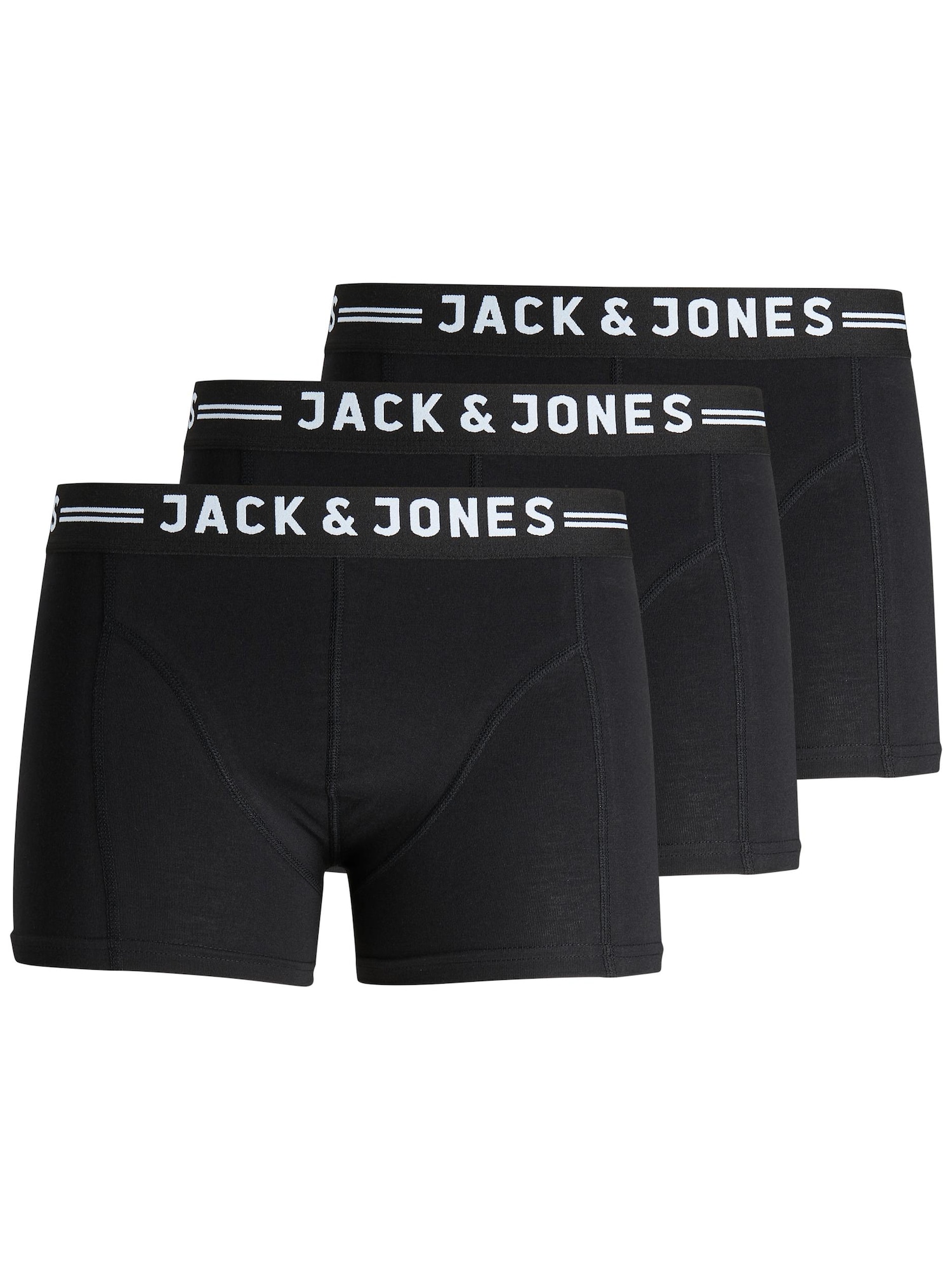 JACK & JONES Boksarice 'Sense'  črna / bela